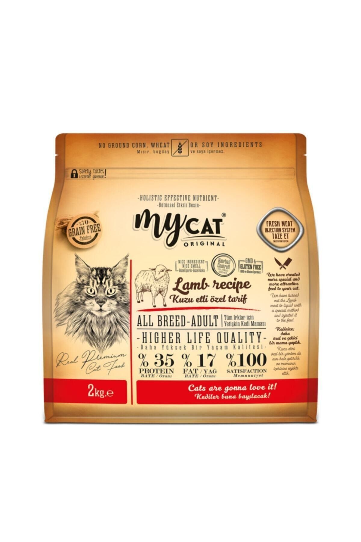 My Cat Mycat %70 Tahılsız Kuzu Etli Özel Tarif (2kg)all Breed-tüm Irklar Için Kedi Maması