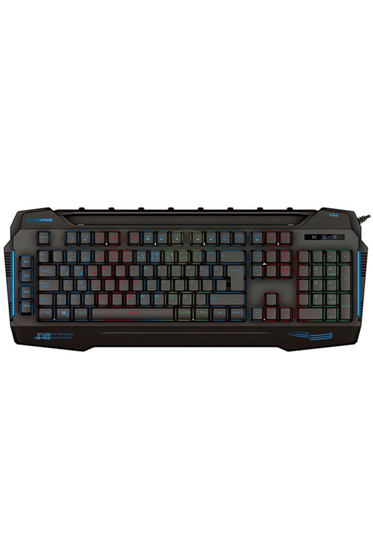 Everest Rampage Kb-r63 Stage Siyah Usb Q 4 Macro Fonksiyon 1 Usb Hub Oyuncu Klavyesi Siyah
