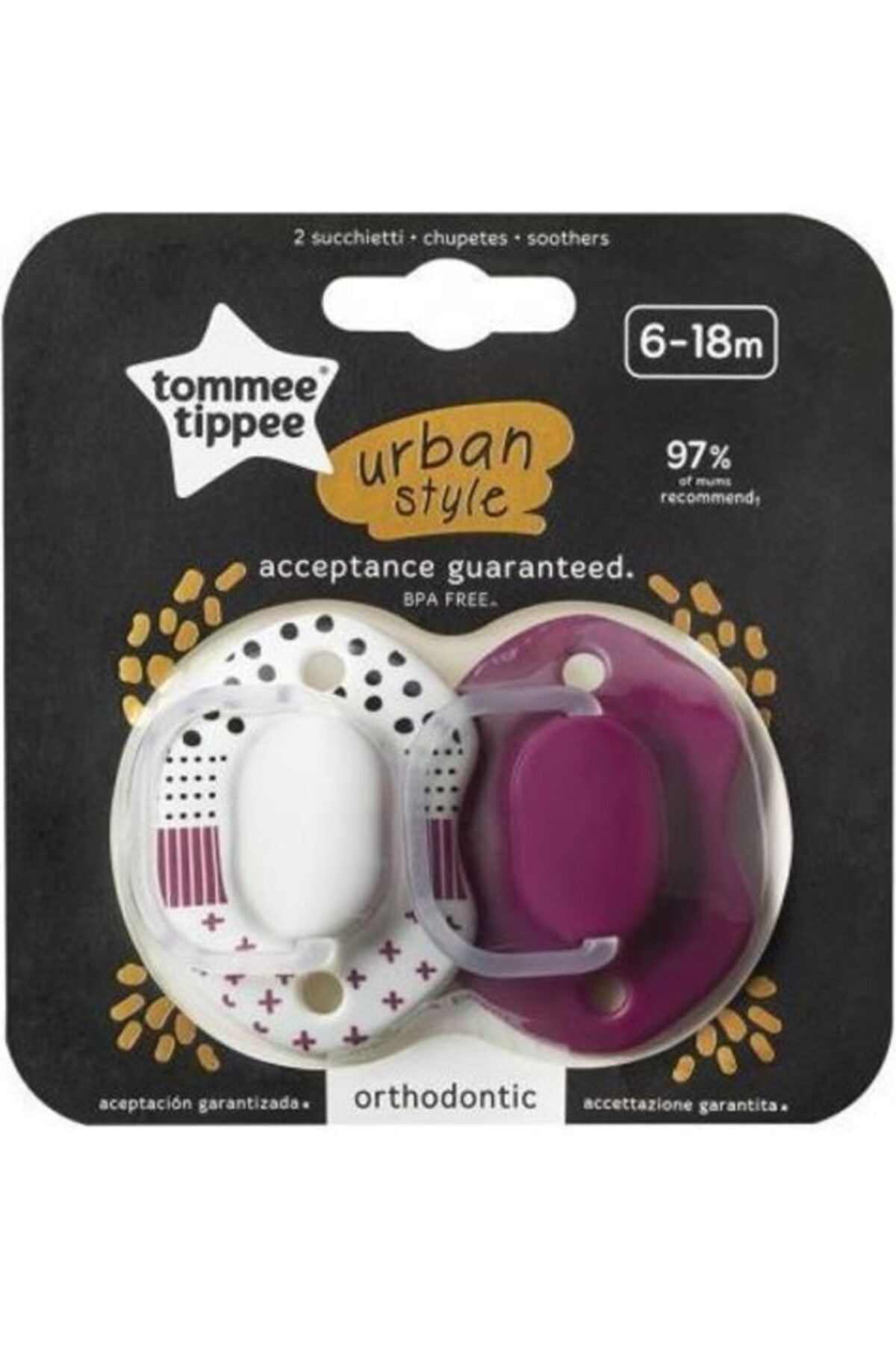 tommee tippee Urban Emzik 2'li 6-18 Ay O2m1s3a3