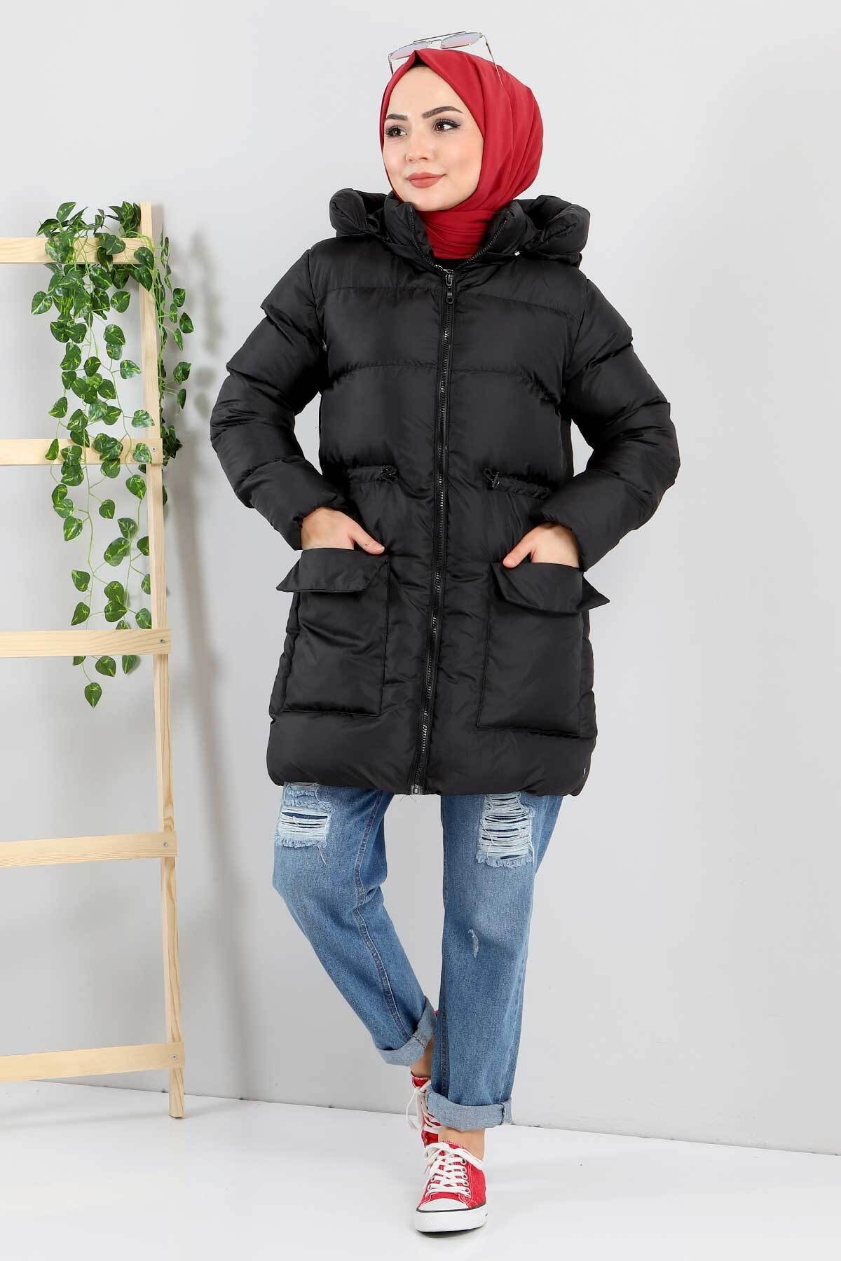 Tesettür Dünyası Cepli Şişme Mont