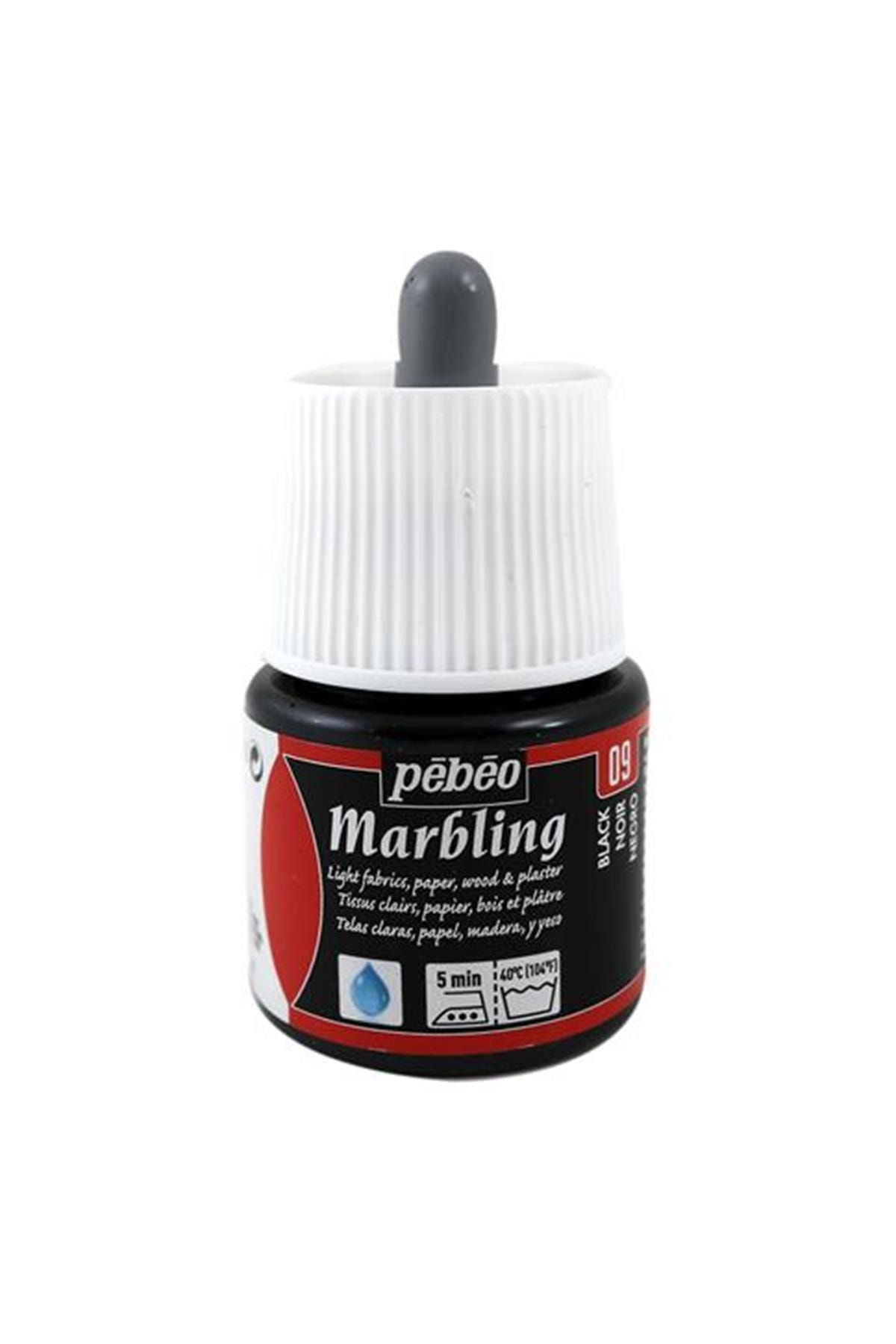 Pebeo Marbling Ebru Boyası Black 45 ml Şişe 130/09