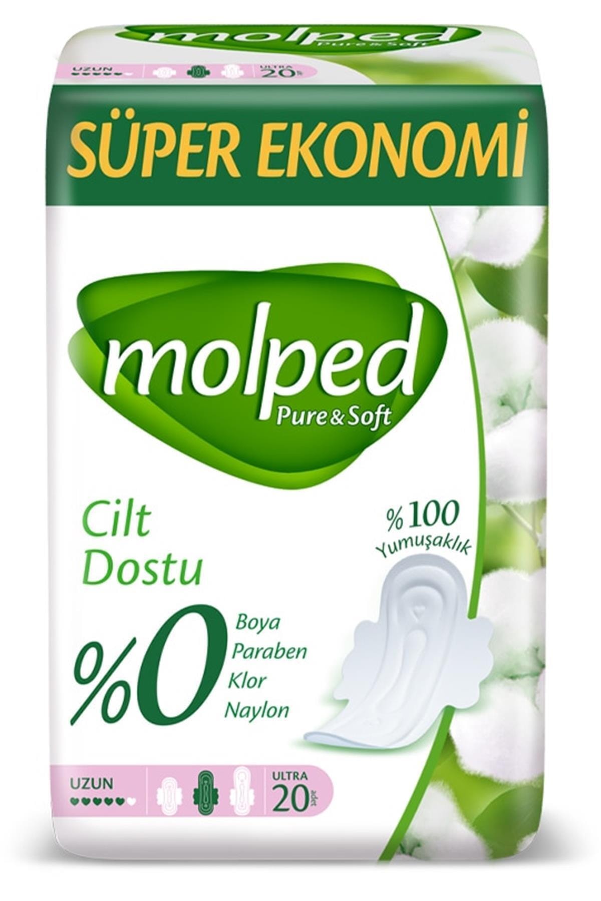 Molped Pure & Soft Süper Eko Uzun 20'li