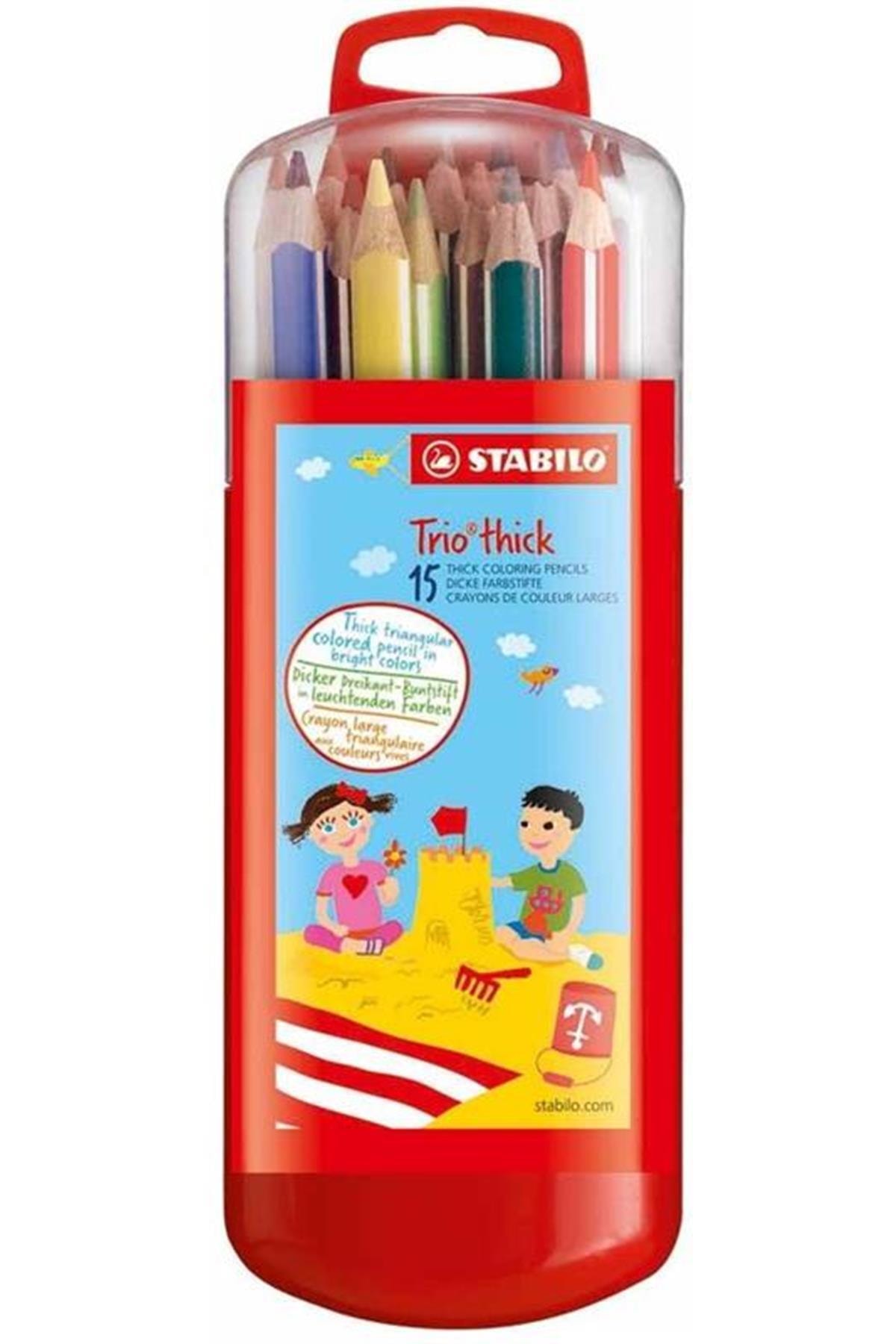 Stabilo 15 Renk Trio Kalın Kuru Boya 203/11-15