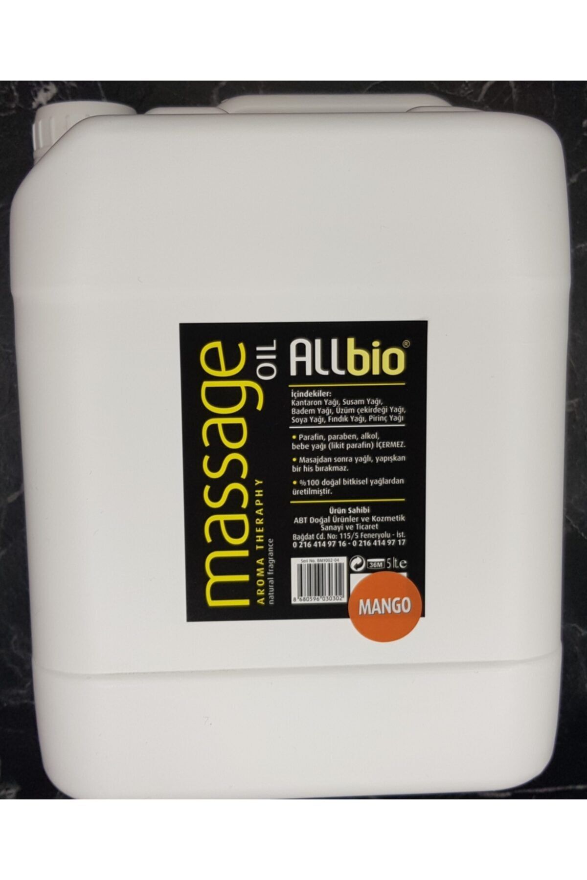 ALLBİO Masaj Yağı Mango 5 lt