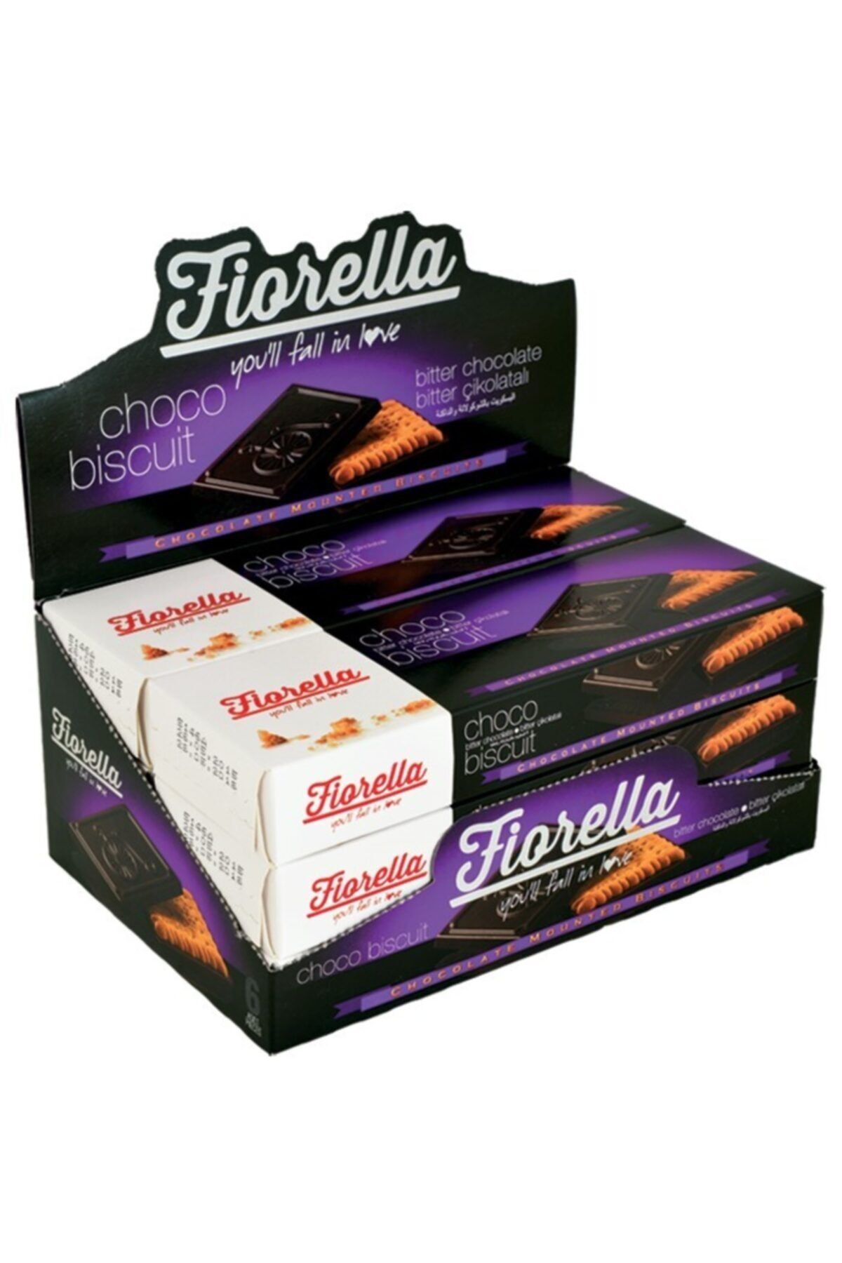 FIORELLA Chocobiscuit Bitter Çikolatalı Bisküvi 68 Gr. 6 Adet (1 Kutu)