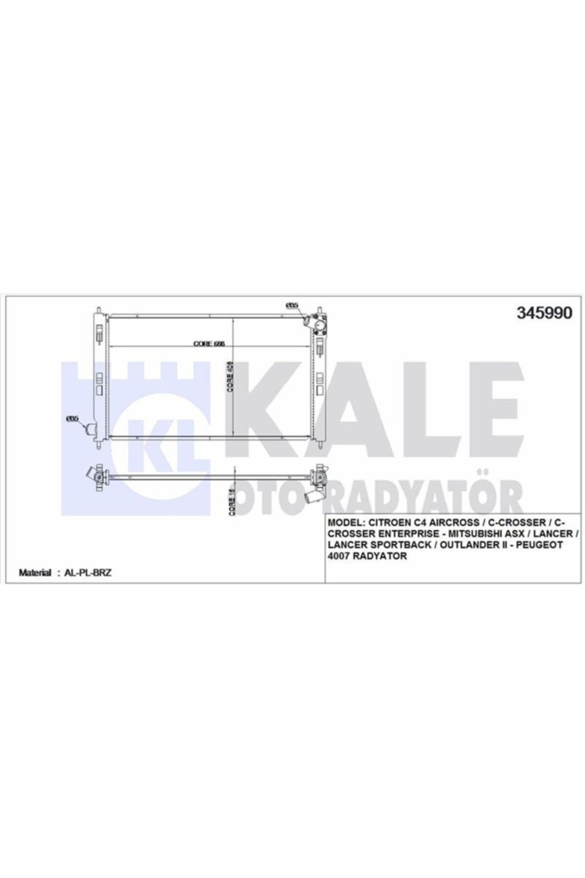 ÖZGÜÇYEDEK Motor Su Radyatoru Asx 2010 Lancer 2007 Outlander 2006 2012 Manuel Vıtes (700x