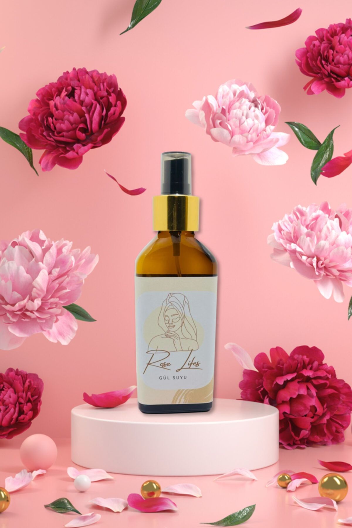 ROSE LİFES ERTAŞLAR Yağı Alınmamış Gül Suyu Sprey %100 Doğal Üreticiden 100 ml