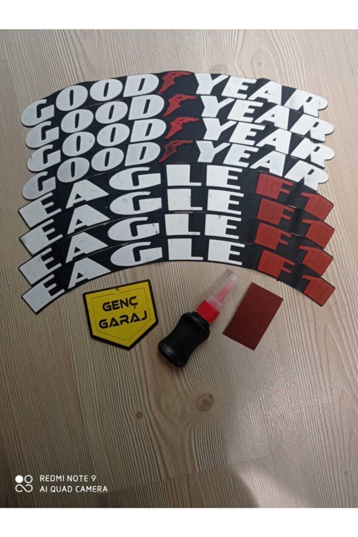 doğanbay grup Her Araca Uyumlu Good Year-eagle 8'li Lastik Yazısı+yapıştırıcılı