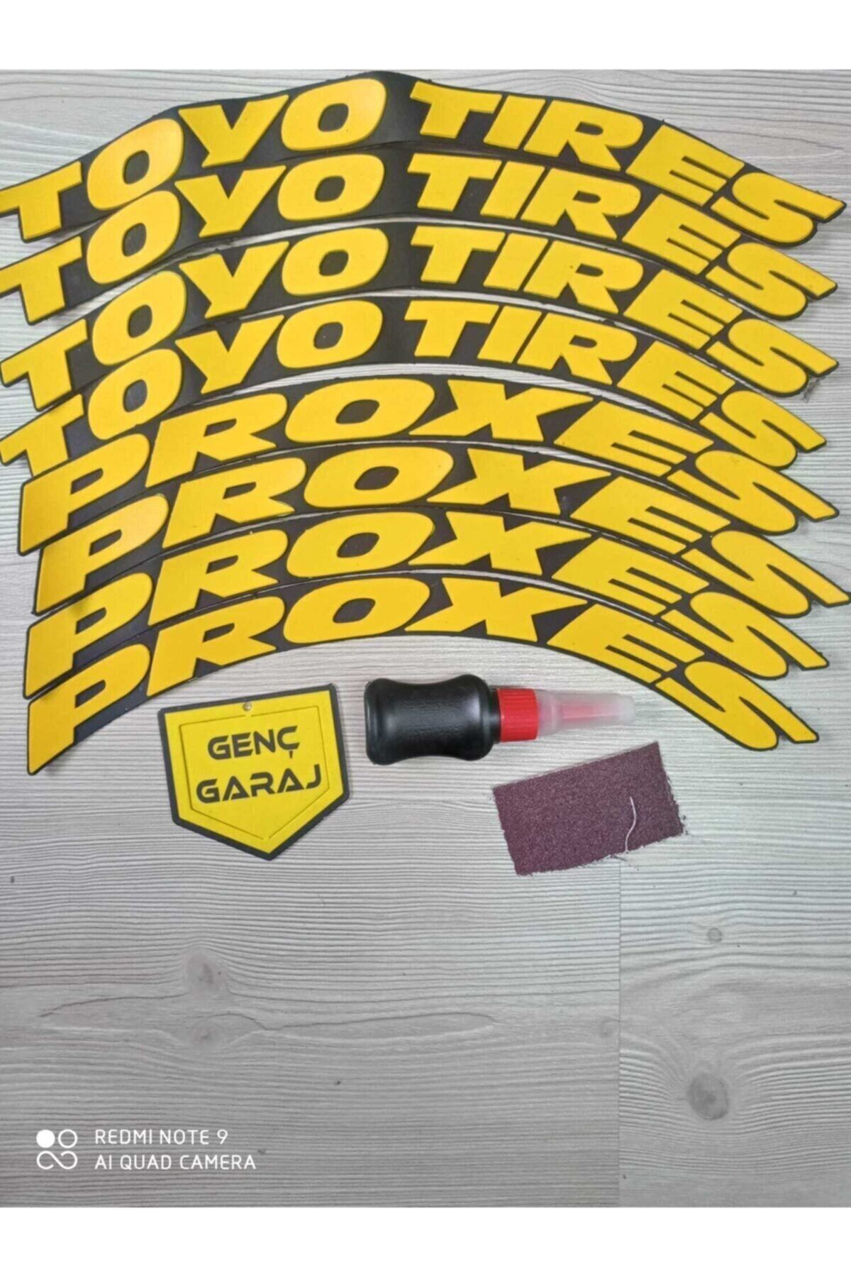 doğanbay grup Unıversal Toyo Tıres-proxes(sarı) 8'li Lastik Yazısı-yapıştırıclı