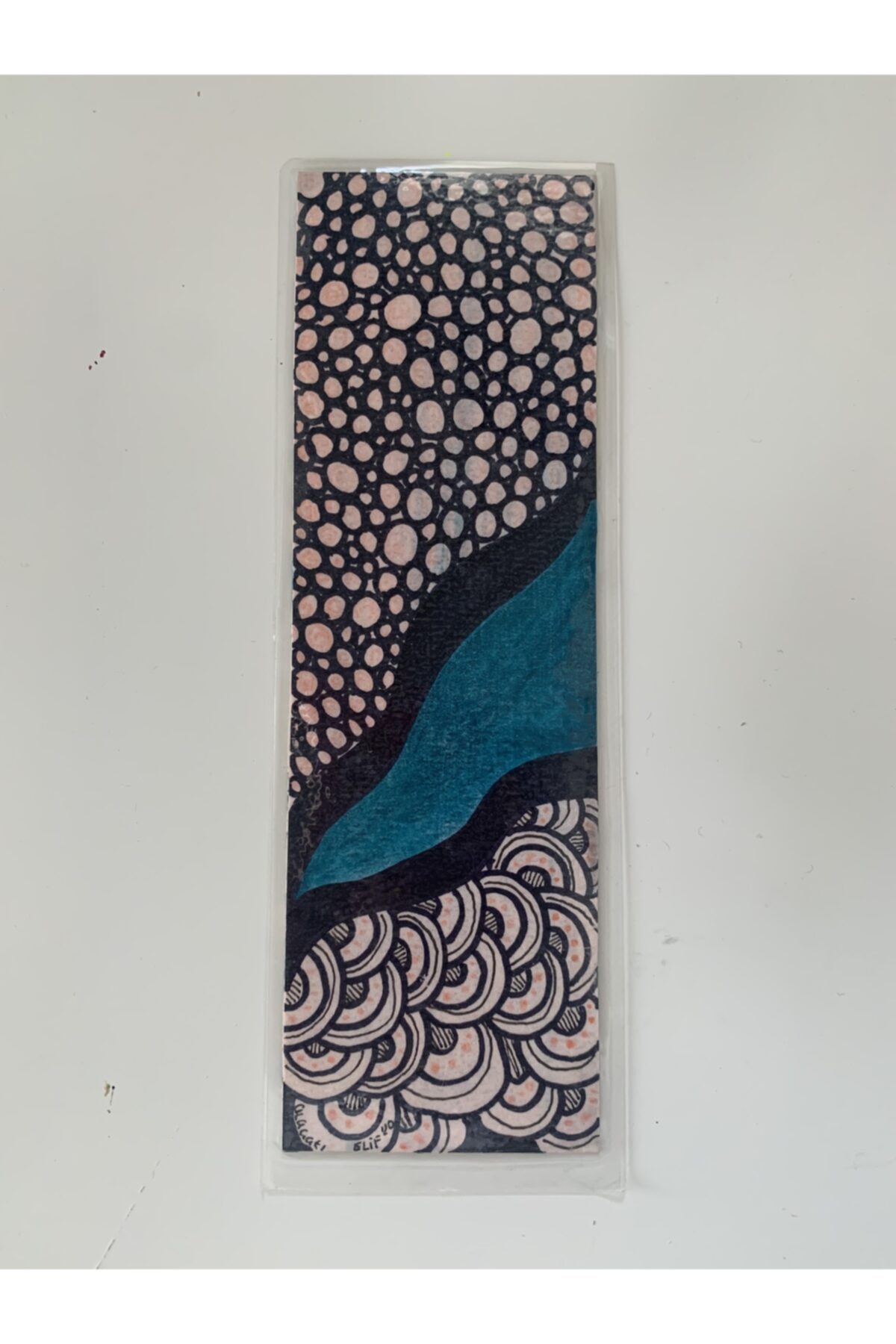 kemahlı design ''the Reader'' El Çizimi Kitap Ayraç (orijinal Çizim)