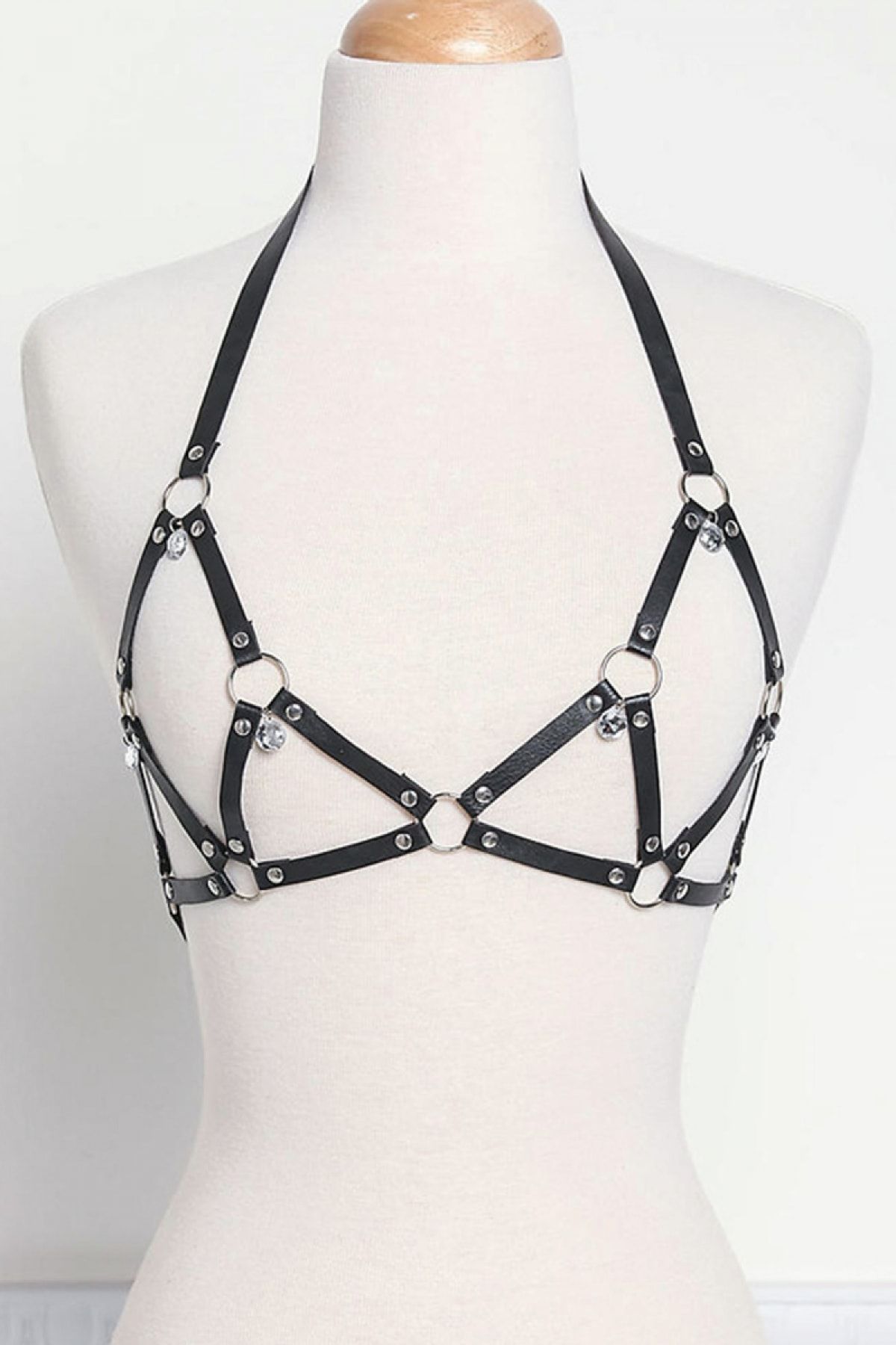 Dreamsshop Boncuk Detaylı Şık Sütyen Harness - Apft111