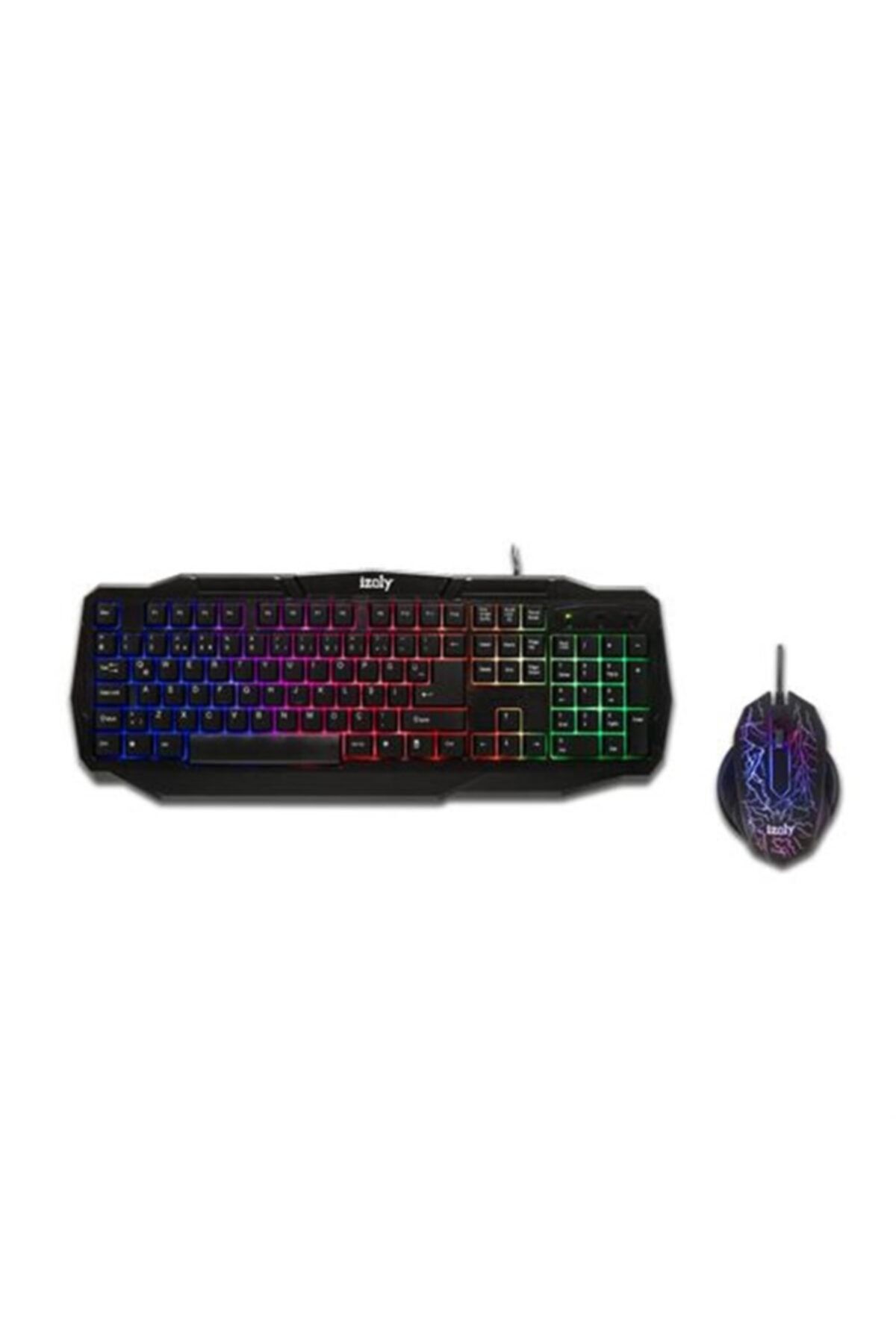 IZOLY Warkey Z500 Led Oyuncu Klavye + Mouse Set