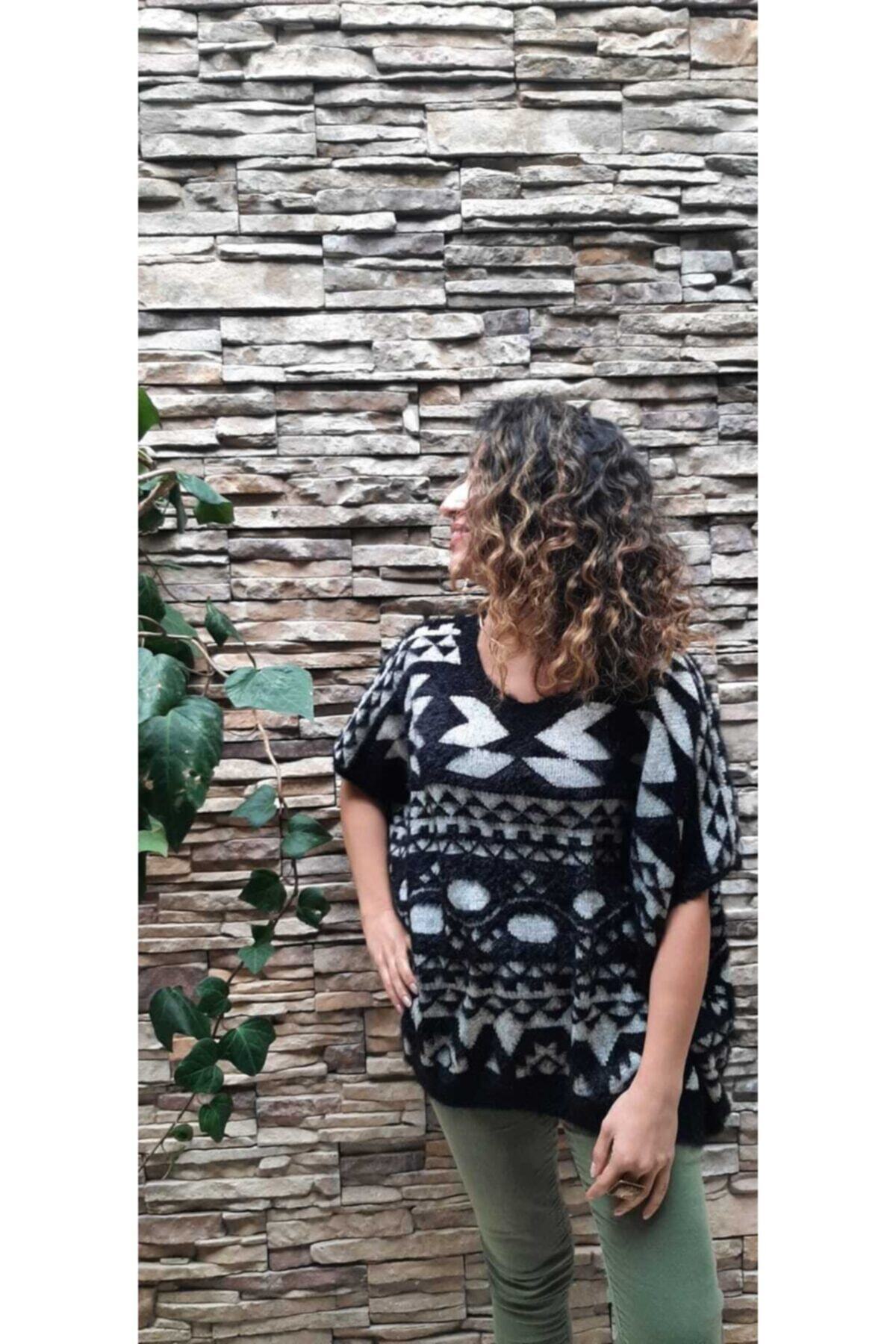 Ena Butik Angora Yünü Şal Süveter