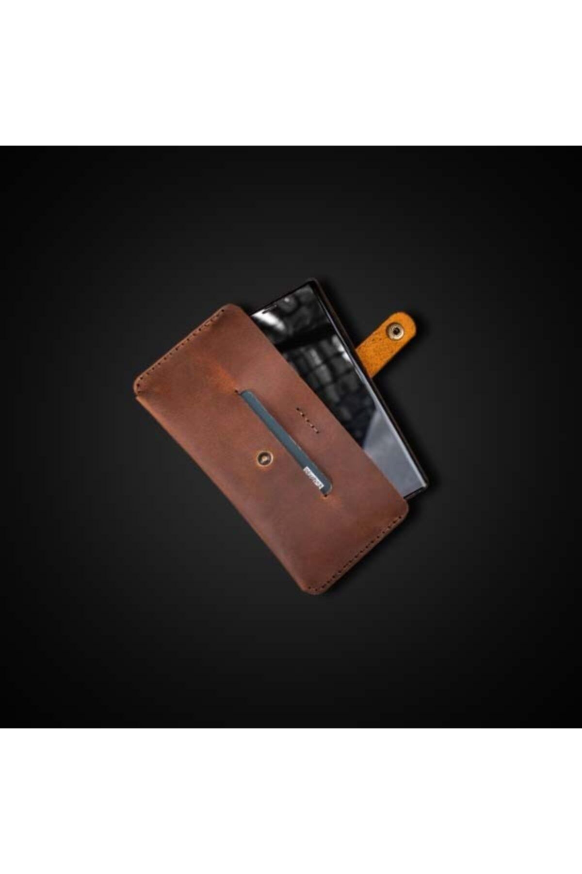 MOKKA LEATHER Telefon Kılıfı (çekme Kayışlı ) Crazy Deri Cappuccıno