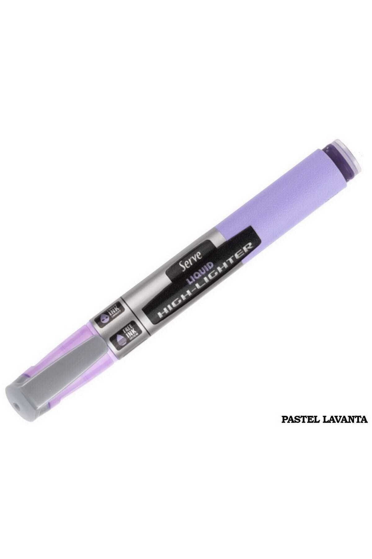 Serve Liquid Highlighter Sıvı Mürekkepli Fosforlu Kalem Pastel Lavanta