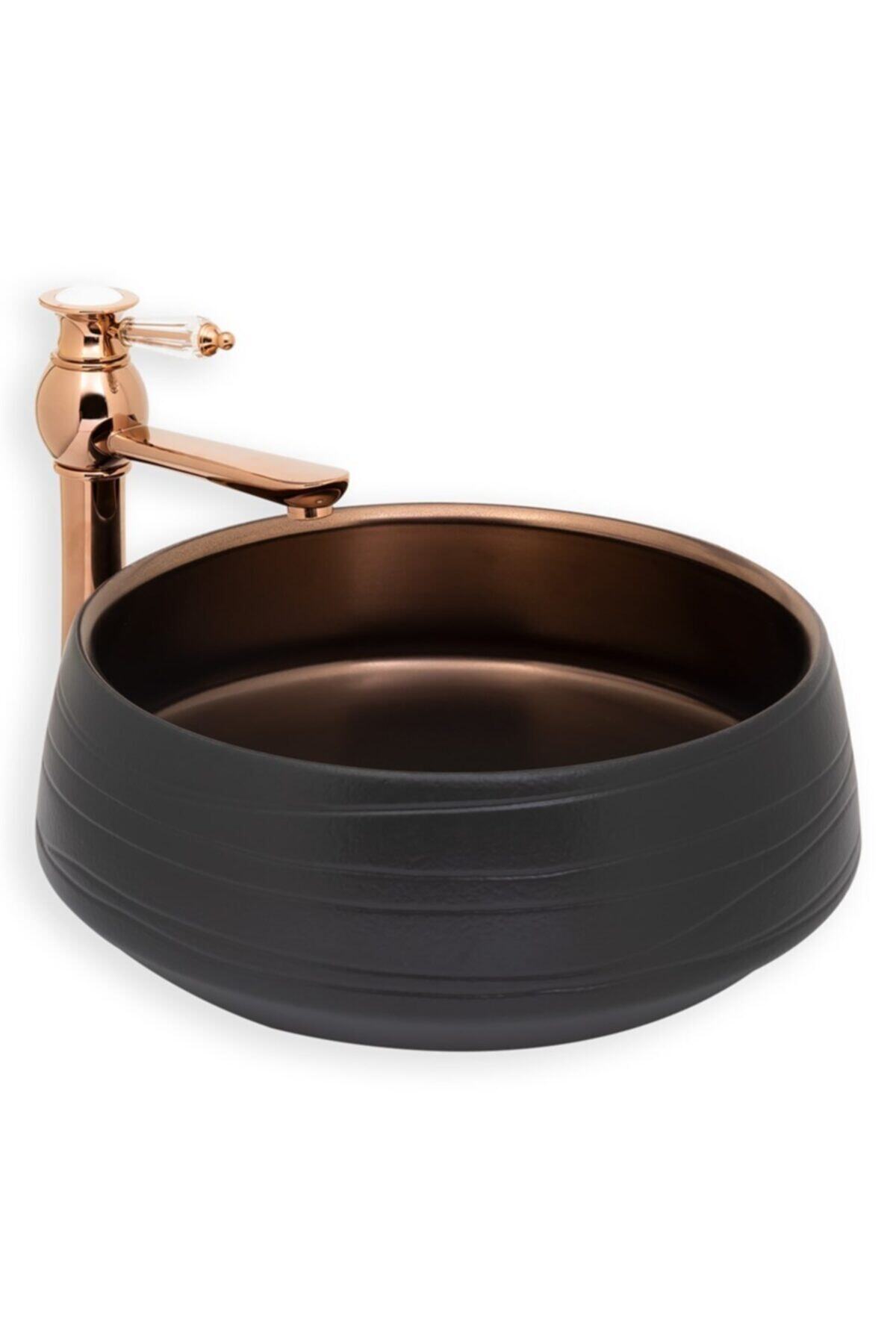 LENA Eva Banyo E-7014s Tezgah Üstü Porselen Lavabo