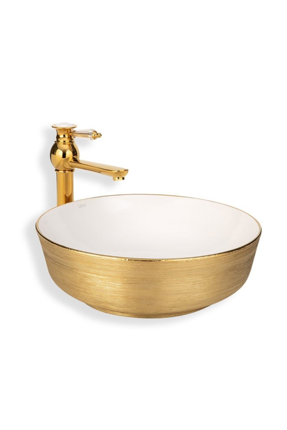 LENA Eva Banyo E-5004a Tezgah Üstü Porselen Lavabo