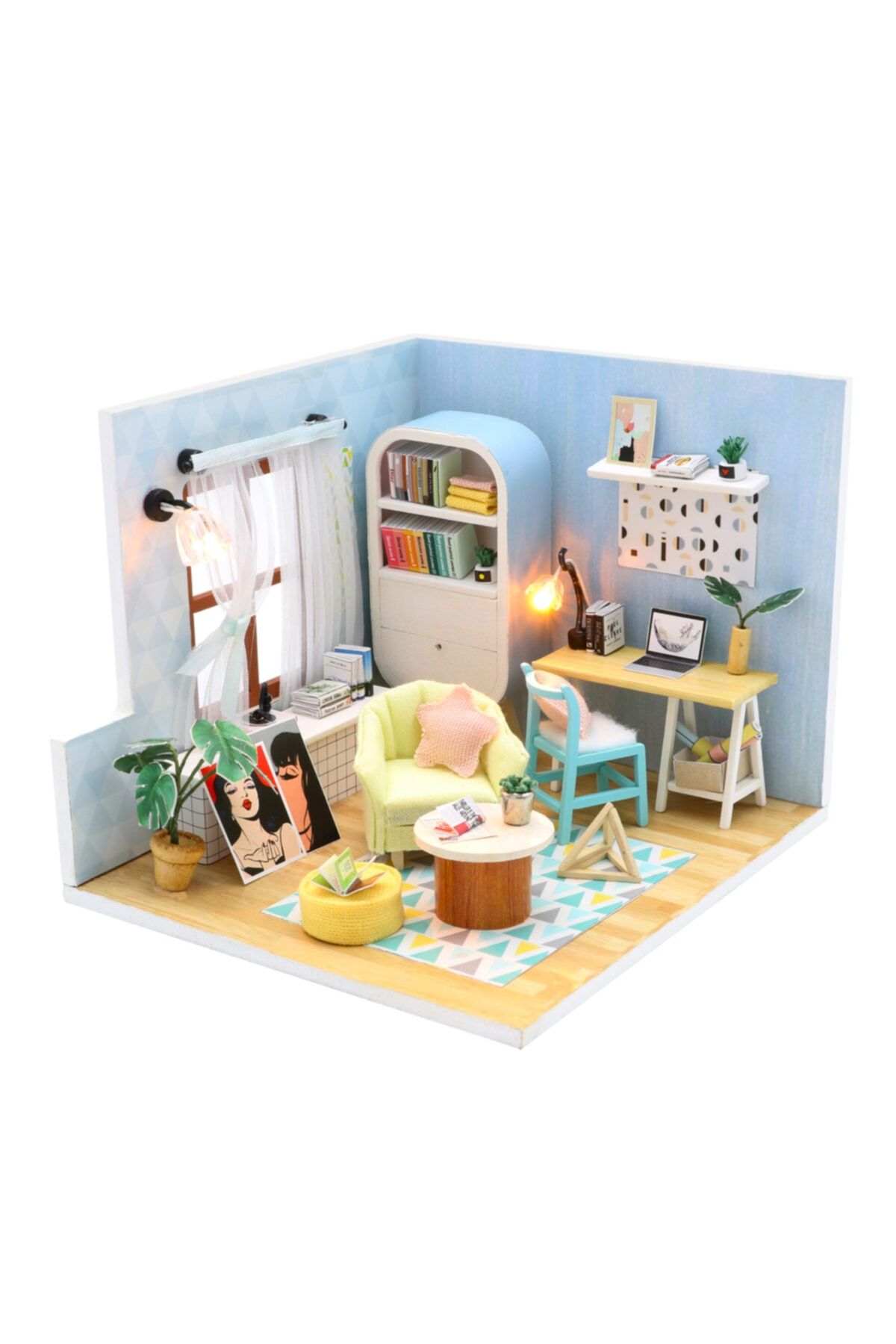 minyatür evim Kendin Yap Minyatür Ev - Puzzle Maket Ev - Ding Dong Nest