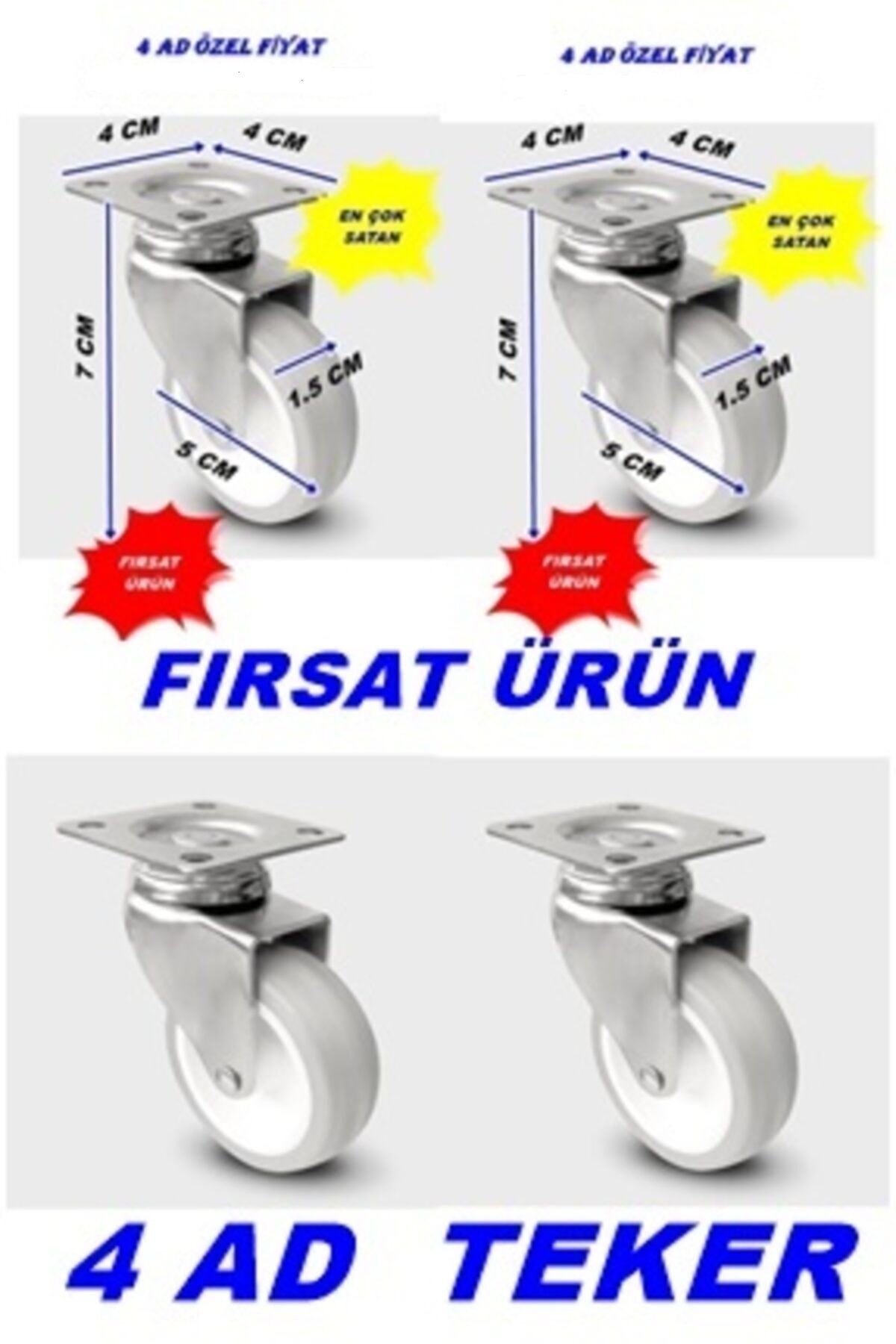 Hts Masa-dolap-sehpa Tekeri 4 Ad