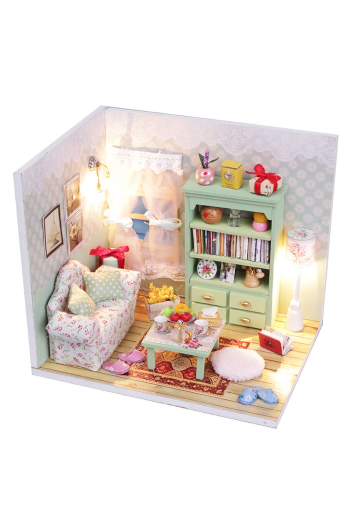 minyatür evim Kendin Yap Minyatür Ev - Puzzle Maket Ev - Family Hall