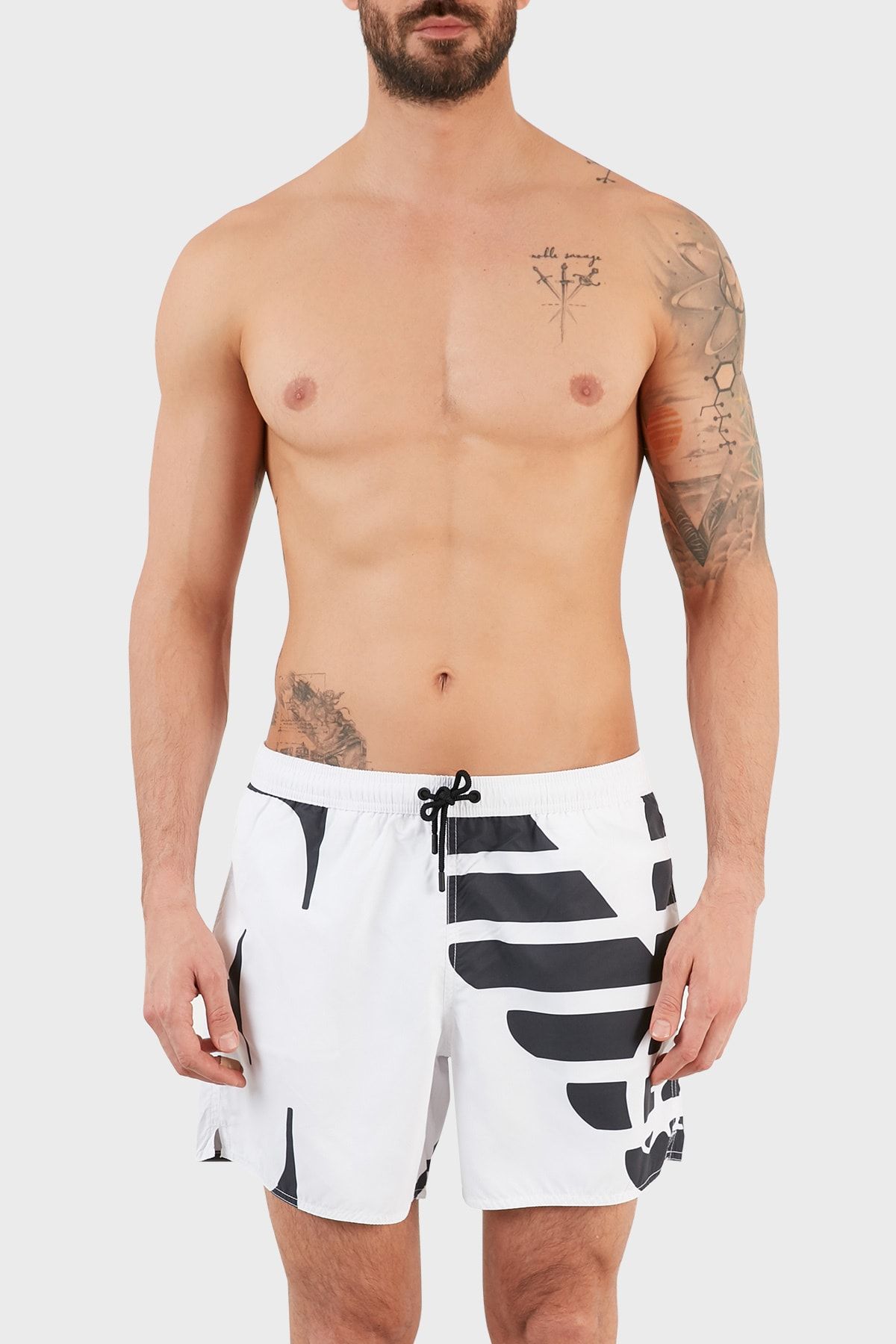 Emporio Armani Baskılı Belden Bağlamalı Cepli Mayo Short Erkek Mayo Short S 211740 1p424 69510