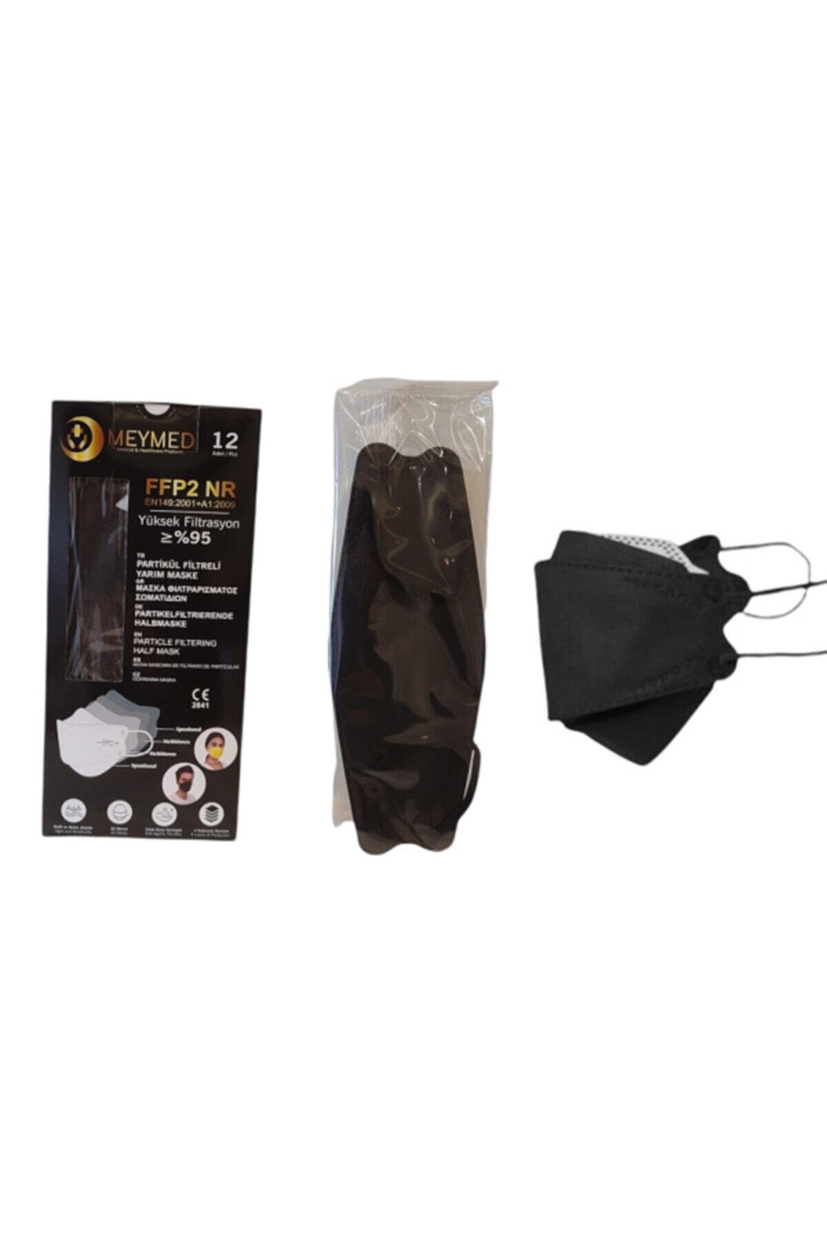 Meymed Kf94 Yetişkin Maske Siyah 12adet