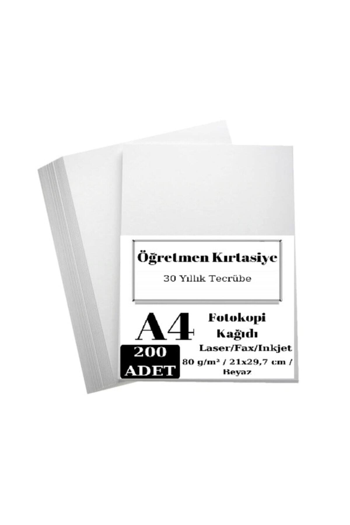 Öğretmen Kırtasiye A4 Fotokopi Kağıdı 200'lü Paket 80 Gr