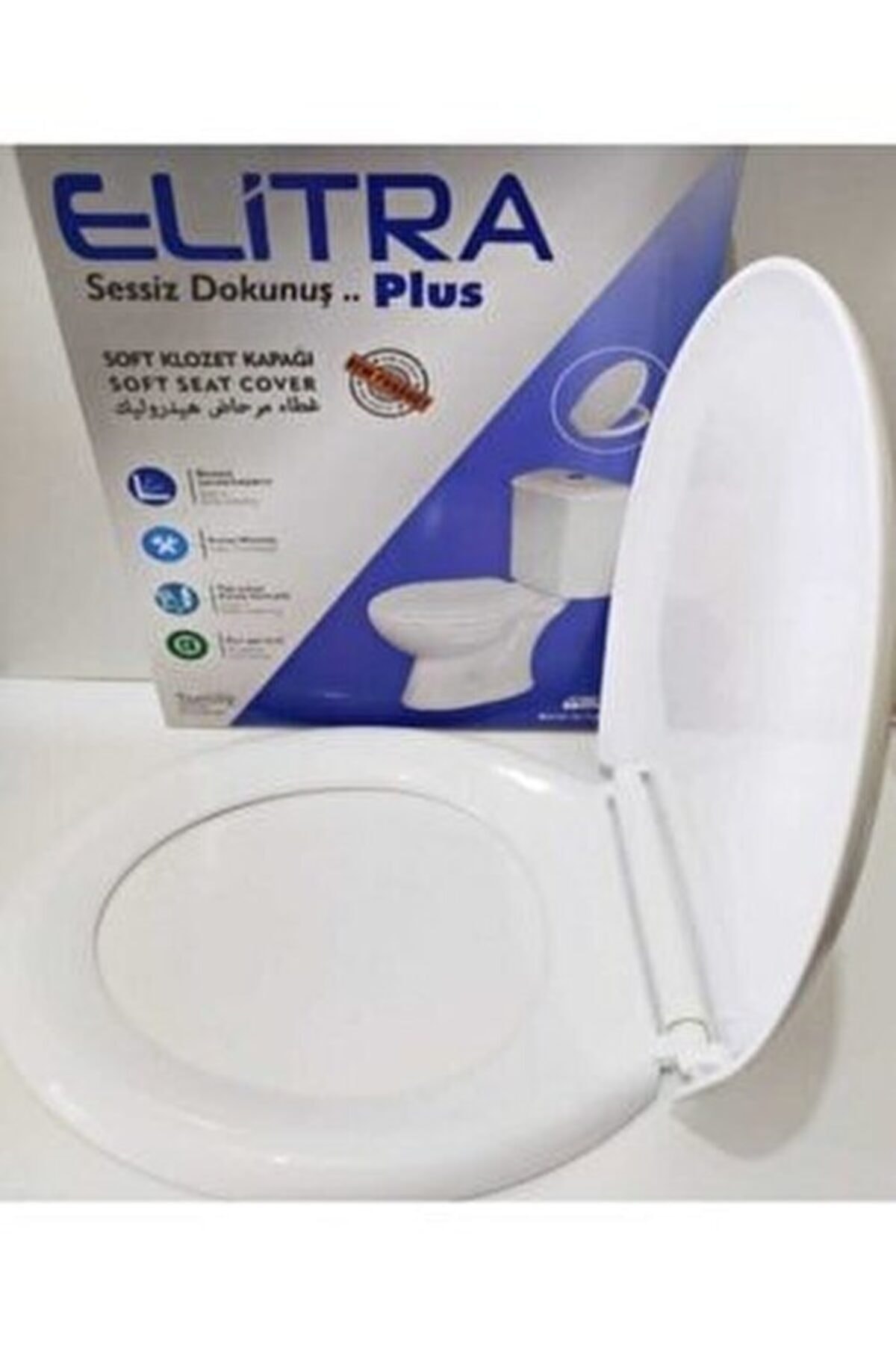 ELİTRA Plus Klasik Klozet Amortisörlü Yavaş Kapanan Kapak 129,90.-tl