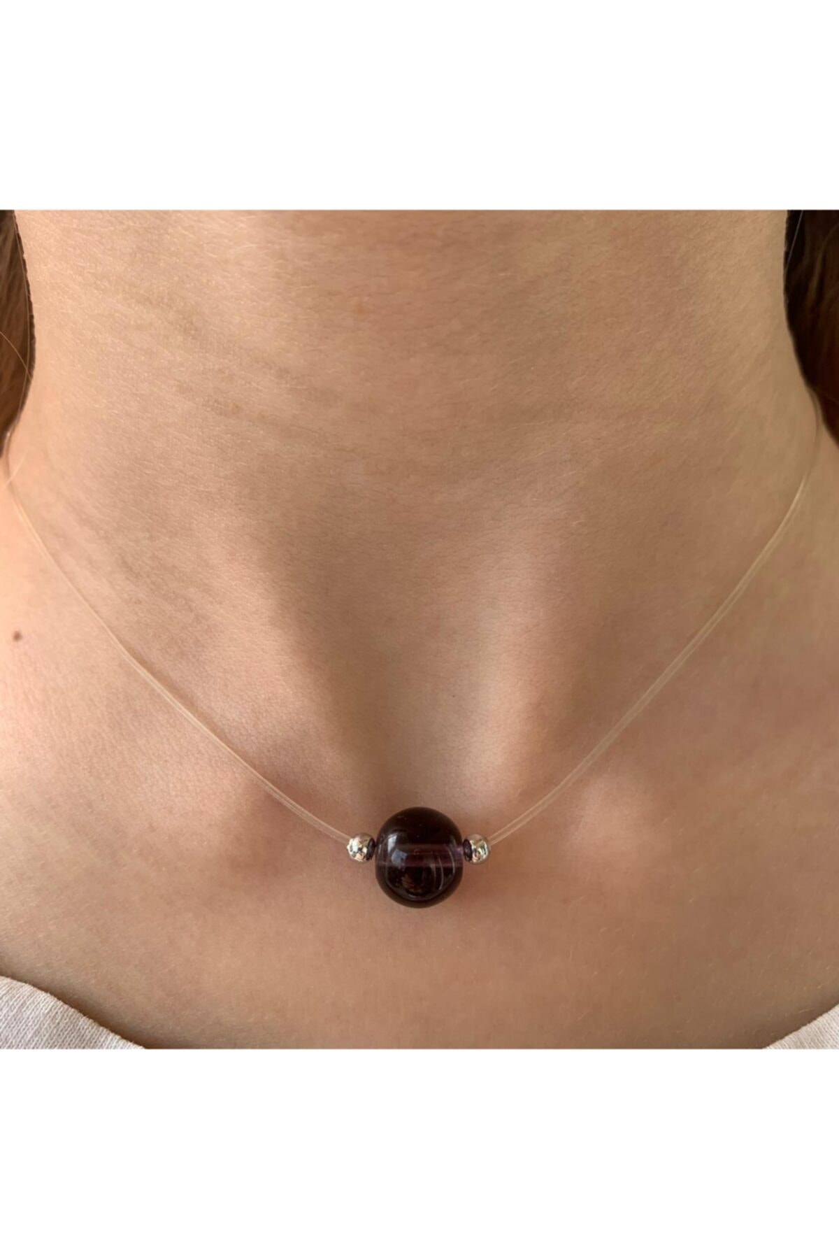 Misiland Doğal Taşlı Hayalet Kolye Choker