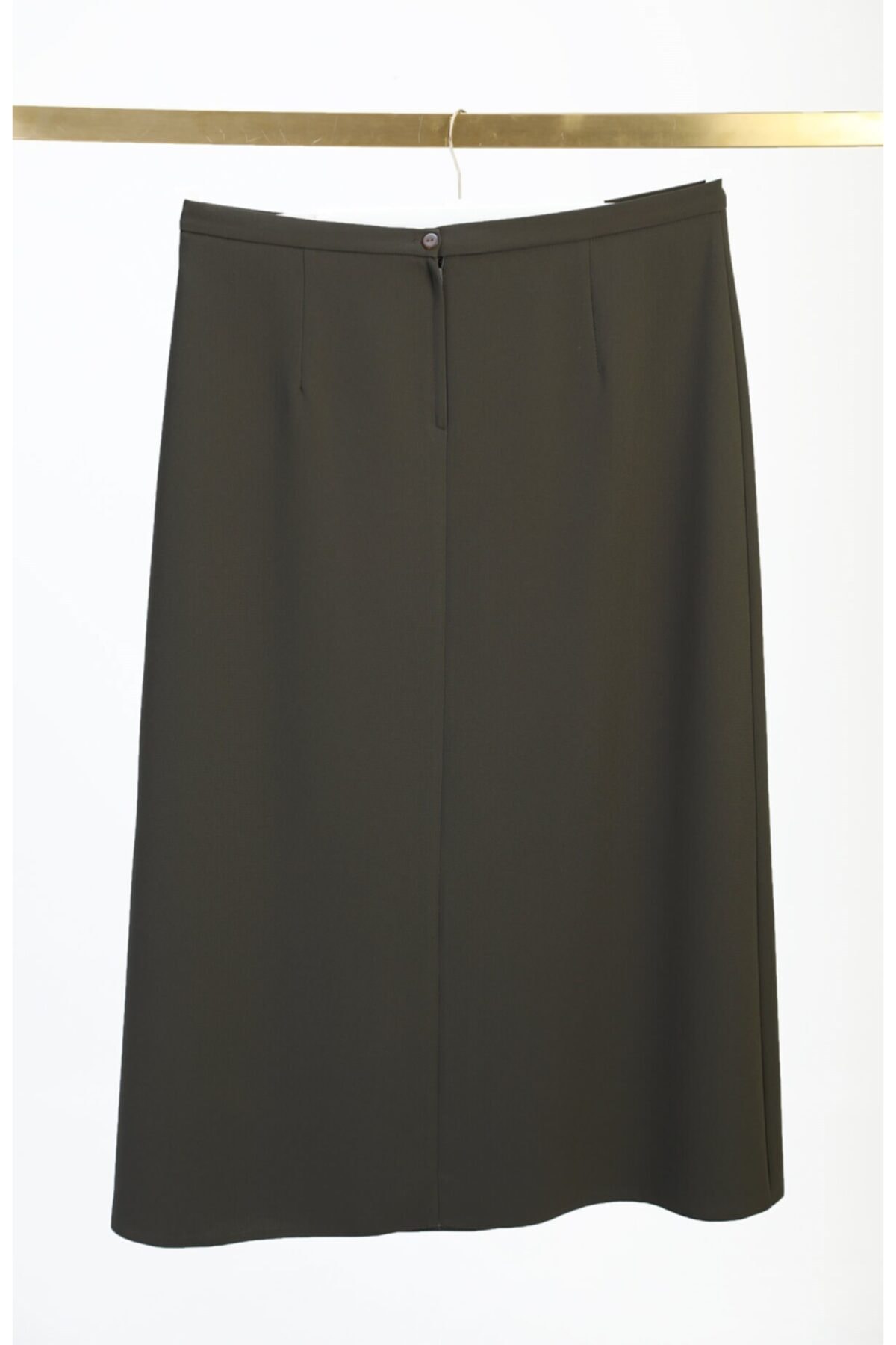 Kemal Aydın Düğme Ve Fermuar Kapama Tesettür Etek - Haki