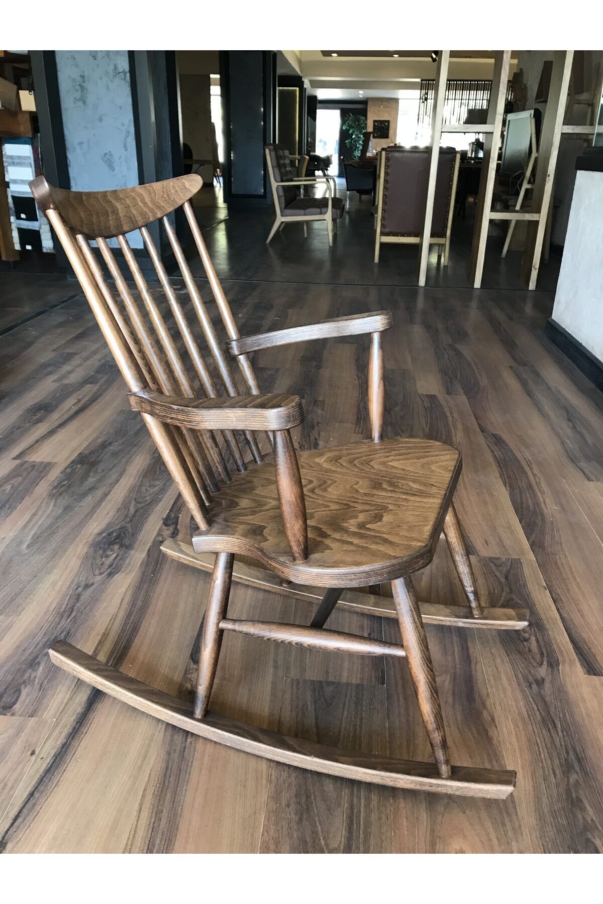 Handmade Ahşap Sallanır Sandalye