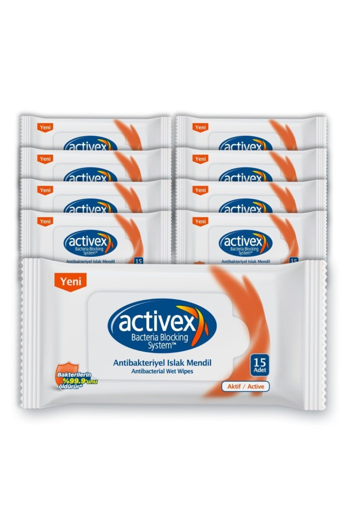 Activex Islak Havlu Aktif 9 Adet Cep Boy Islak Havlu 135 Yaprak