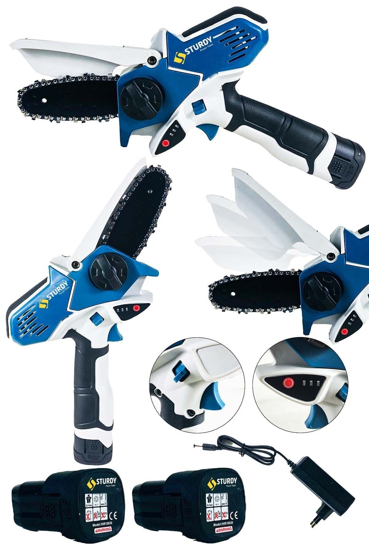 Sturdy Power Tools Japon Technologymagic Saw X-torq Li-on Akülü M-seri Dal Kesme Testere Makinası Çift Akülü Turbo Güç