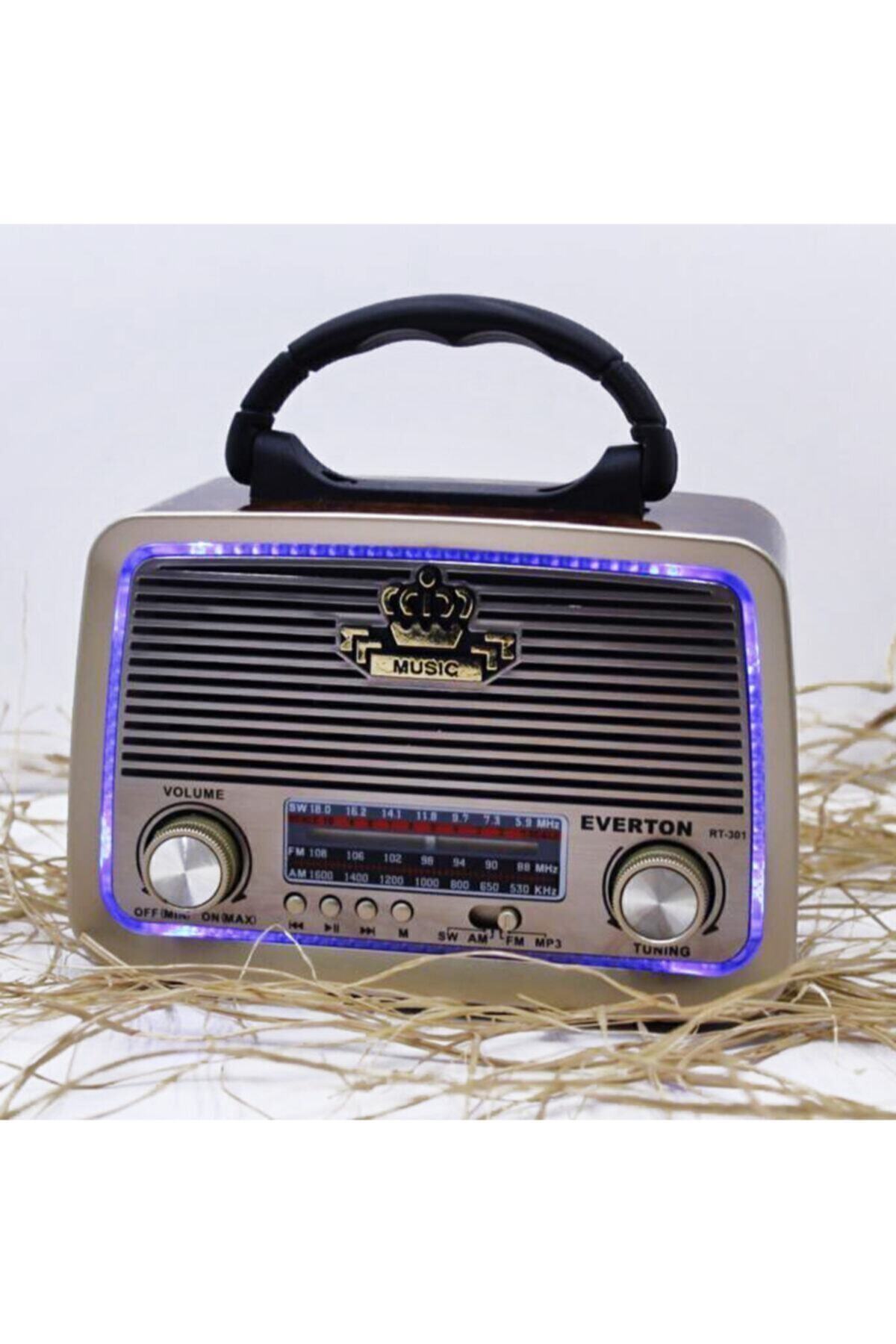 NOSTALJİ TİCARET Volemi 301 Eskitme Nostalji Tasarımlı Bluetoothlu Nostalji Radyo Fm-sd Kart-Aux