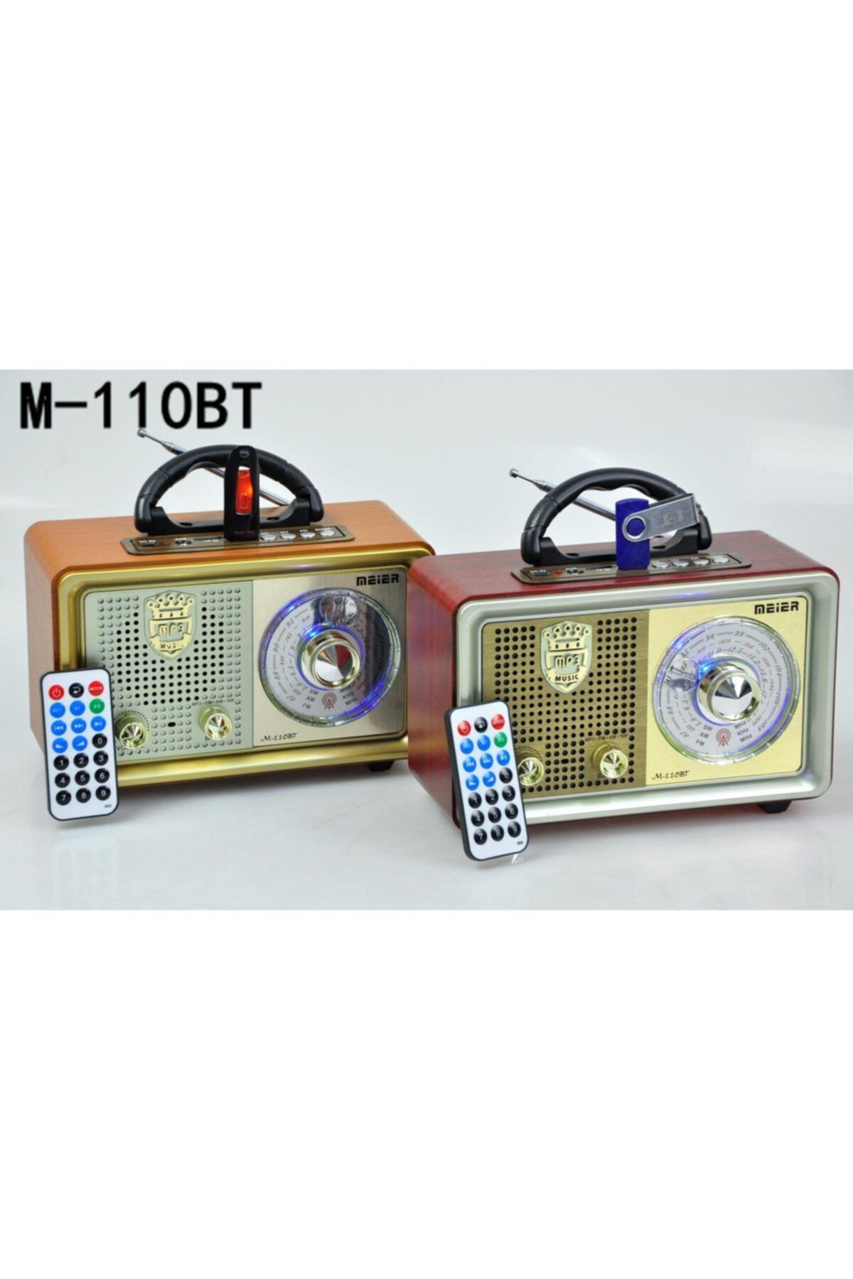 Tastech Meier M-110bt Nostaljik Ahşap Retro Radyo Bluetooth Hoparlör Fm Sd Usb