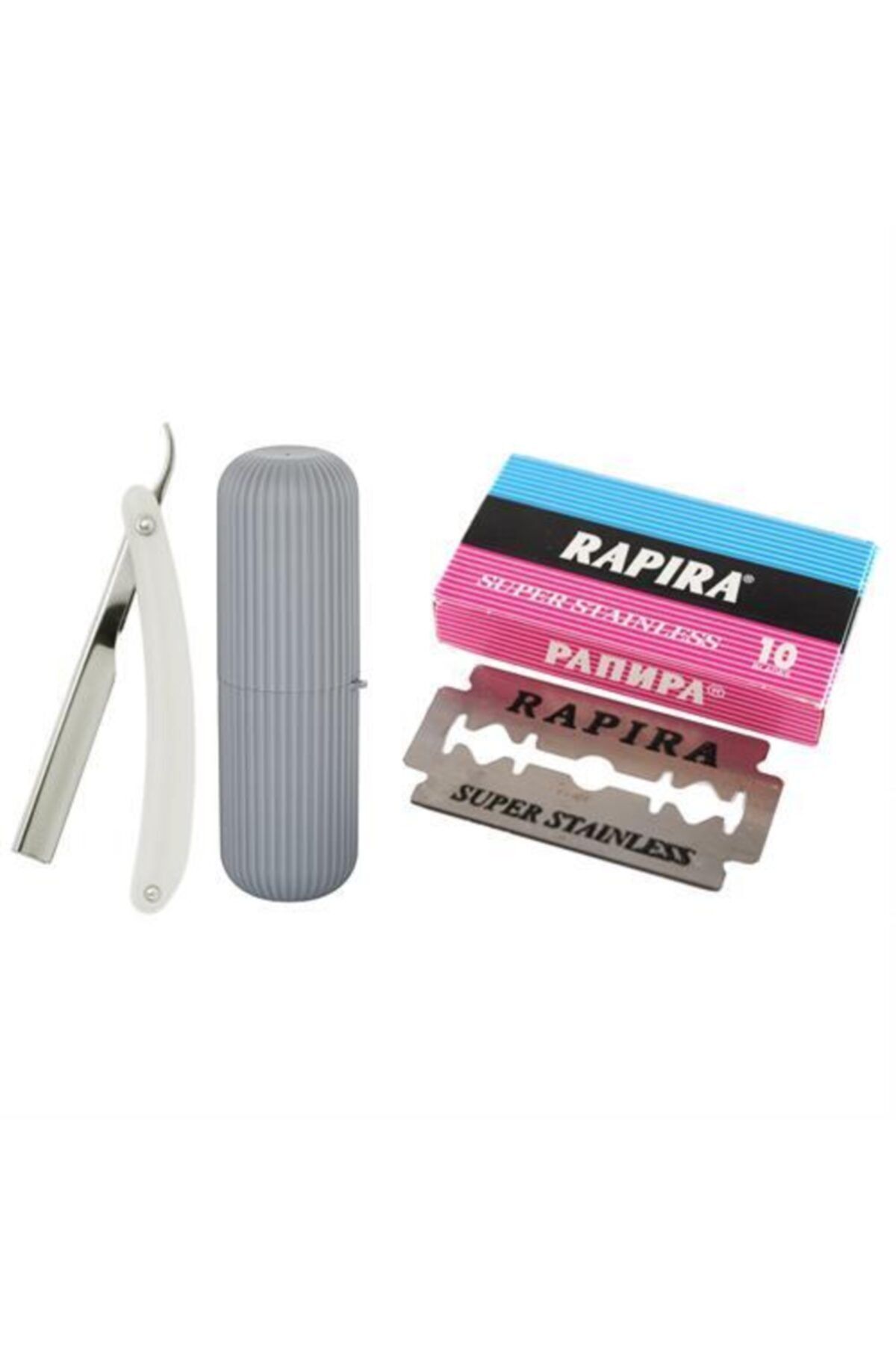 GiftMatikcenter Homecare Sedef Beyaz Tıraş Usturası 10 Jilet Kutulu Set 713118