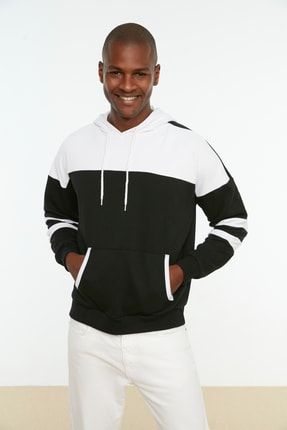 TRENDYOL MAN Siyah Erkek Sweatshirt TMNAW21SW0923