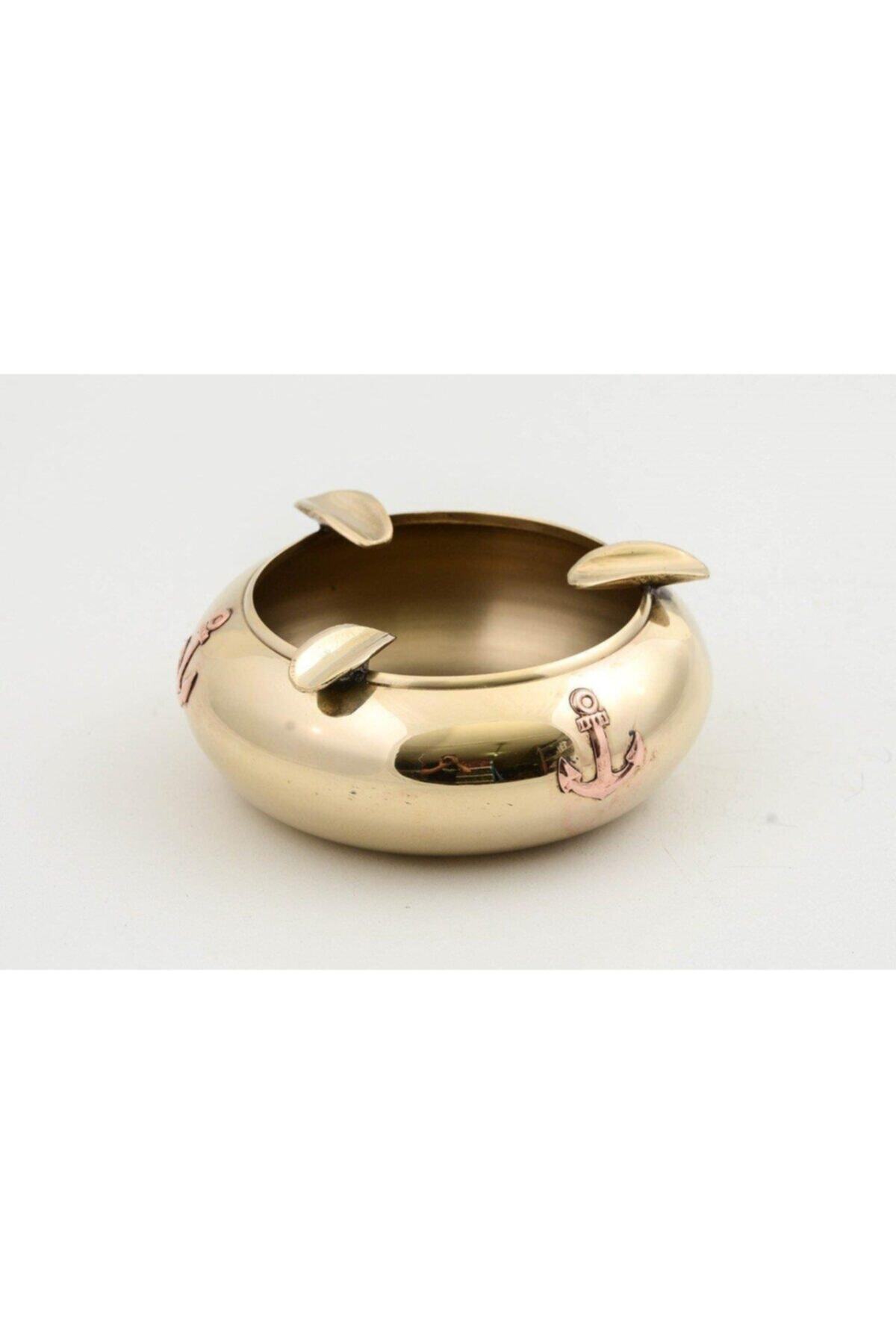 arizzonna Pirinç Metali Çapalı Küllük Marin Dekoratif Ev Ofis Hediyelik