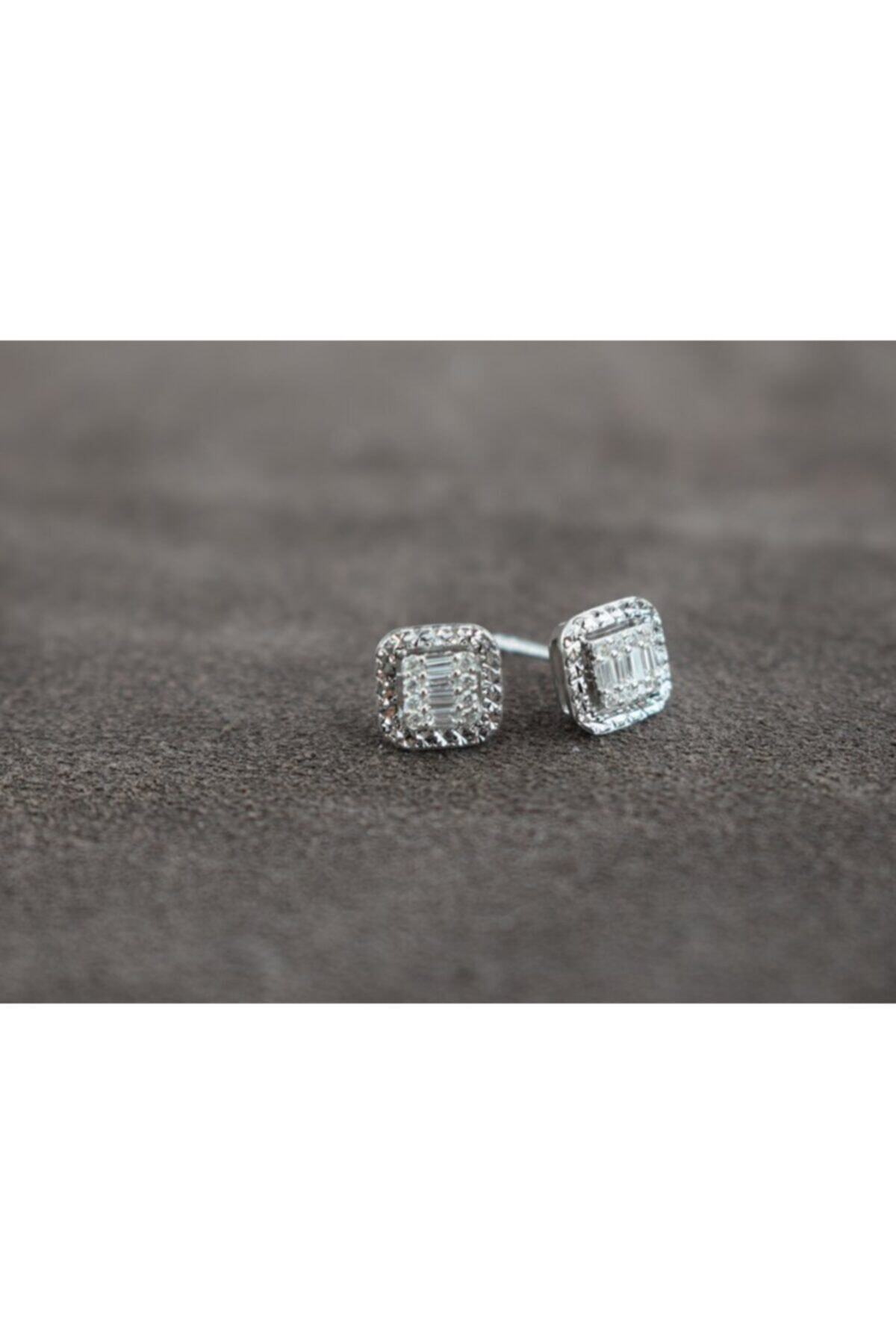 lavie diamond Mini Baget Pırlanta Küpe 17