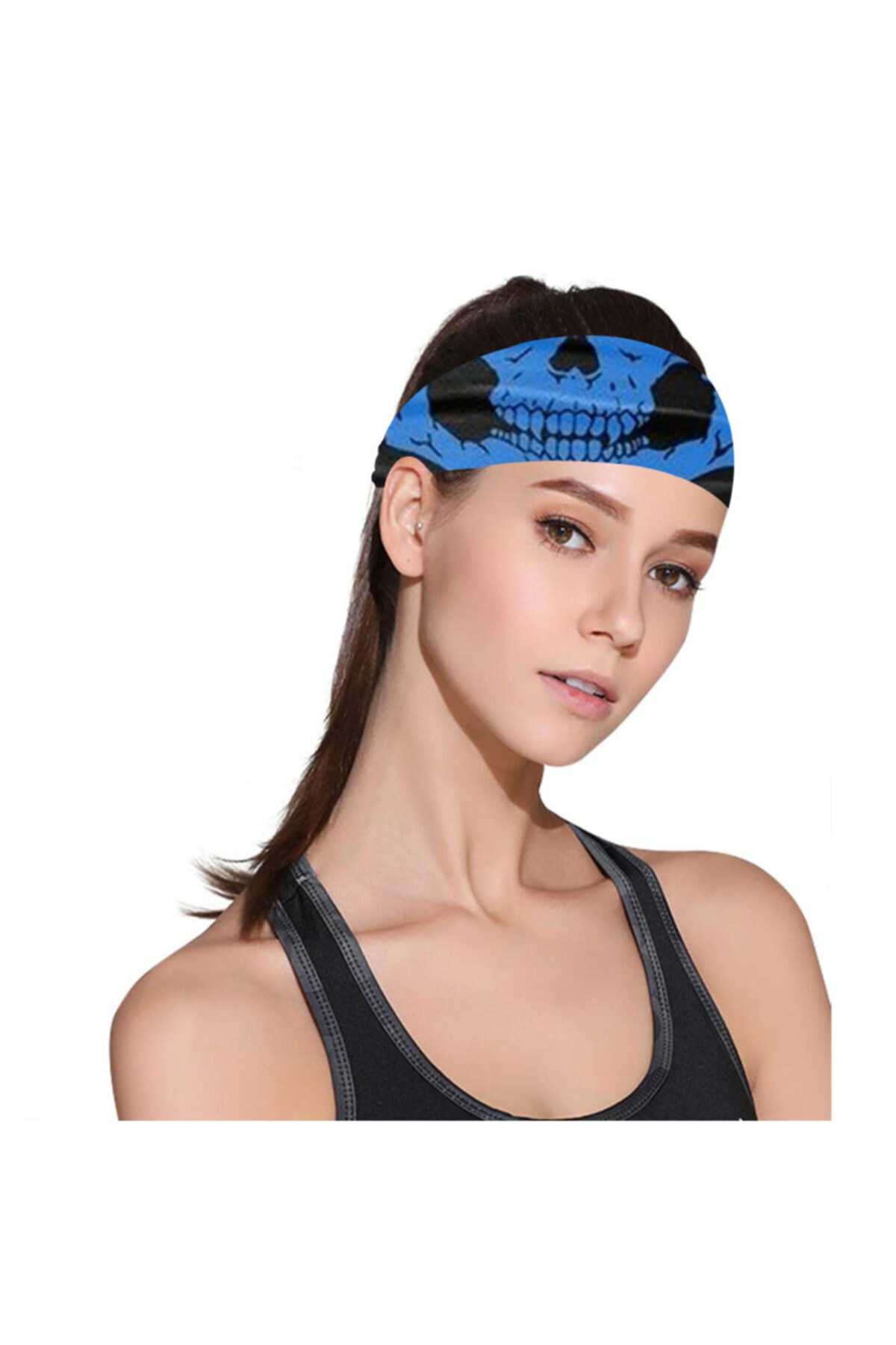 Knmaster Buff Blue Danger Kadın Boyunluk Saç Bandı Fular Bandana Bone Taç Toka
