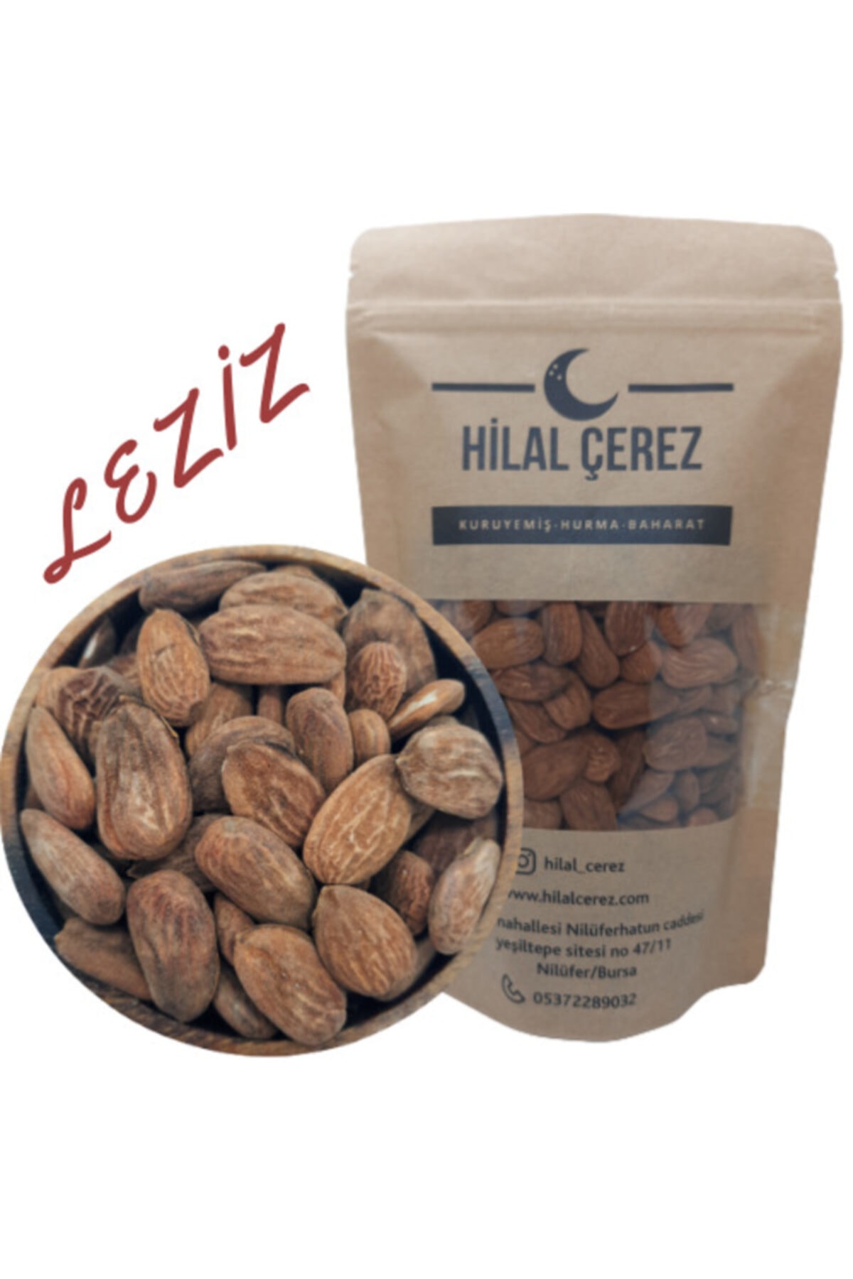 Hilal Çerez Yerli Kavrulmamış (çiğ) Badem 250gr