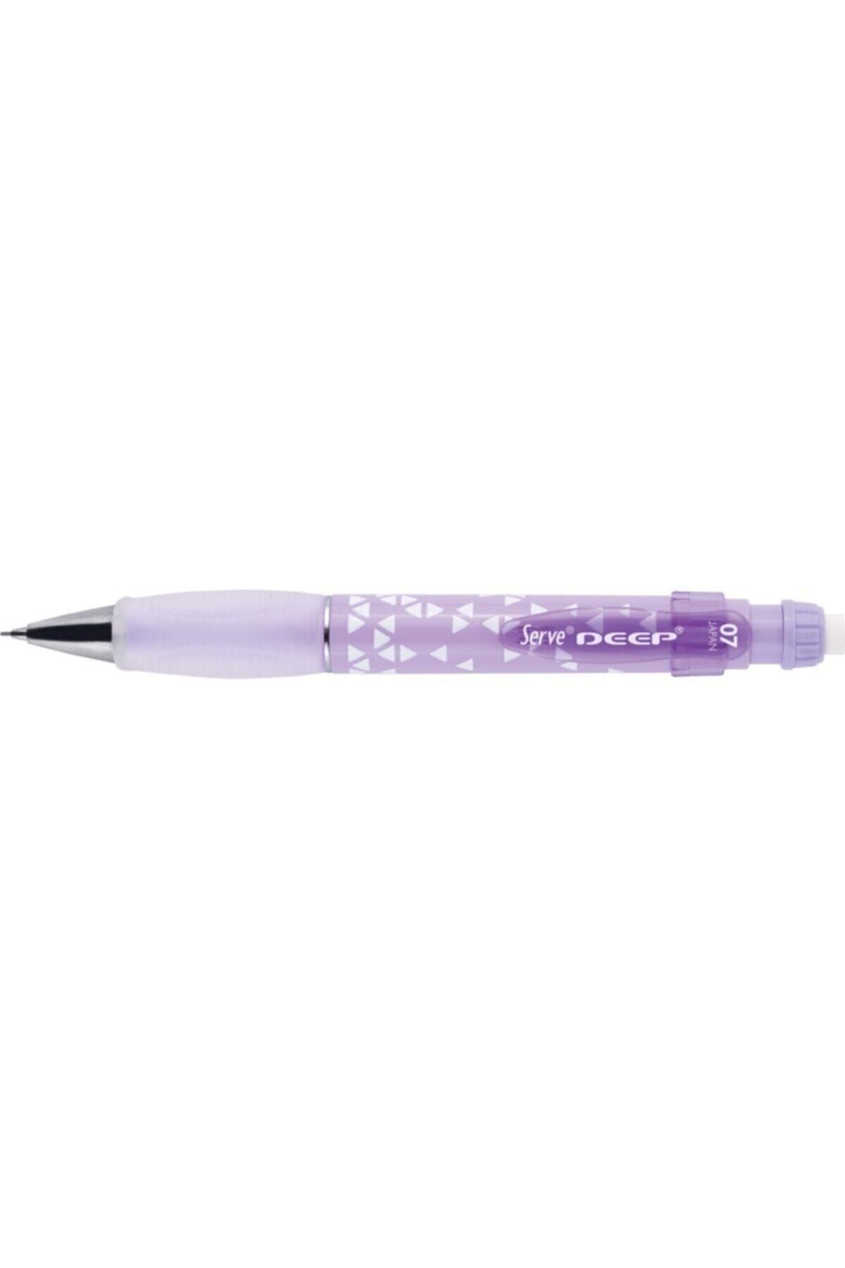 Serve Deep Mekanik Kurşun Kalem 0.7mm - Lavanta Üçgen Baskılı
