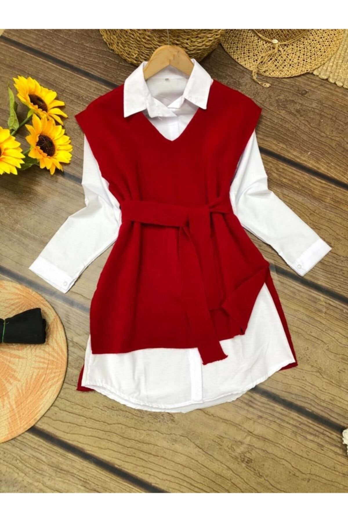 AYEN 2 Parça Süveter Gömlek Kombini