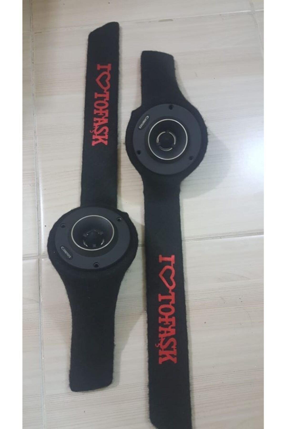 HSR HOME&LIVING Tofaş Ön Direk Tweeterlık Takım Siyah Renk Yazısız 10cm