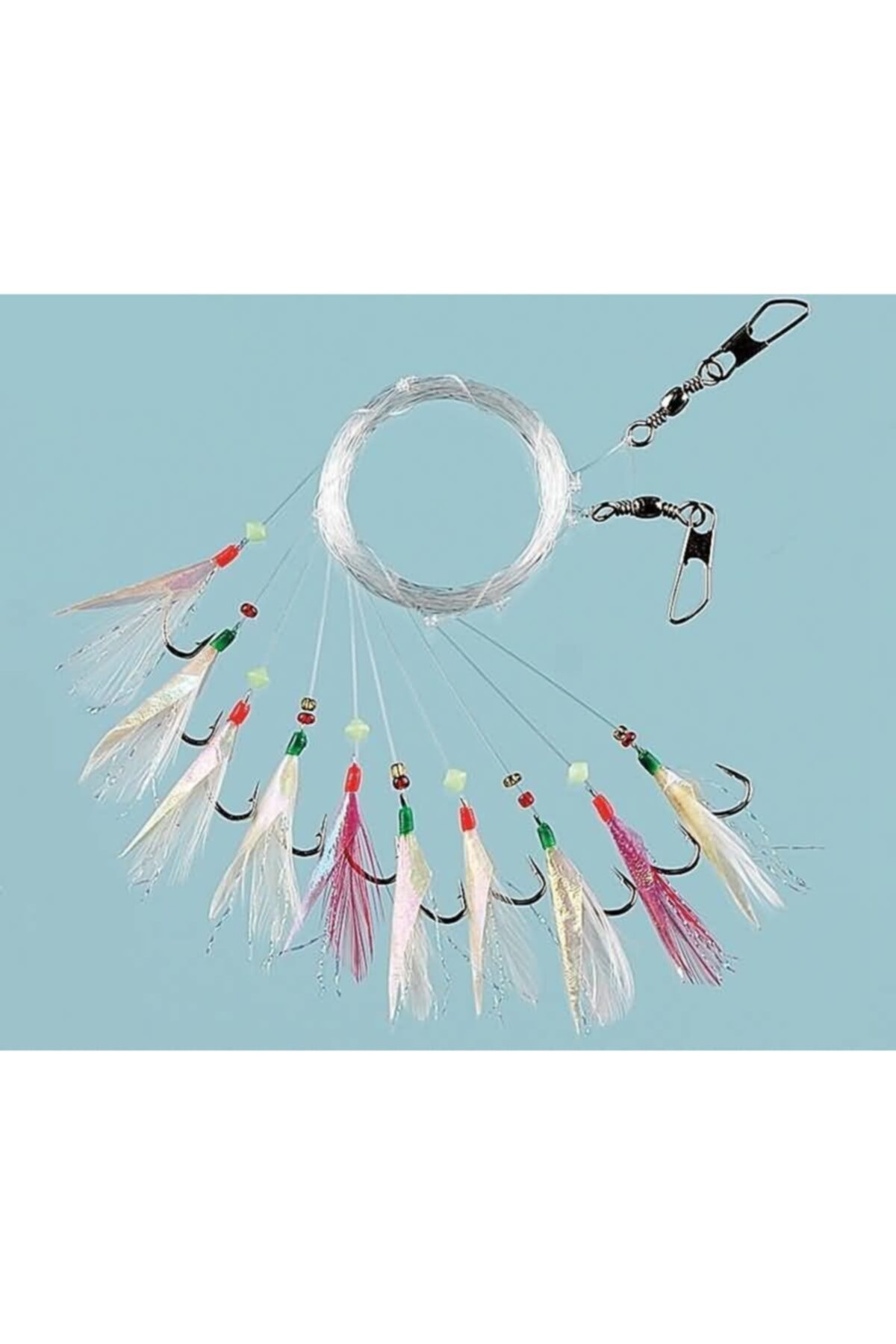 CAPTAIN Fladen F1290 Sabiki Istavrit Çaparisi Multi 10’lu 6 No Iğne