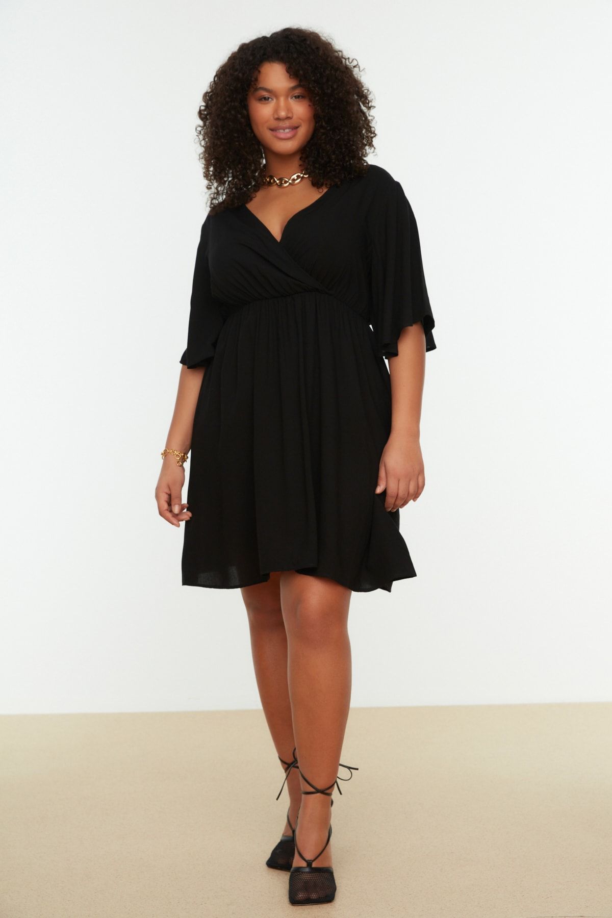Trendyol Curve Plus Size Dress - Black ...