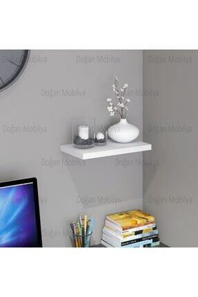 Duvar Rafı Parlak Beyaz Uçan Raf Mdf Gizli Bağlantılı ( 30 X 20 Cm) 18mm Kalınlıkda Image 0