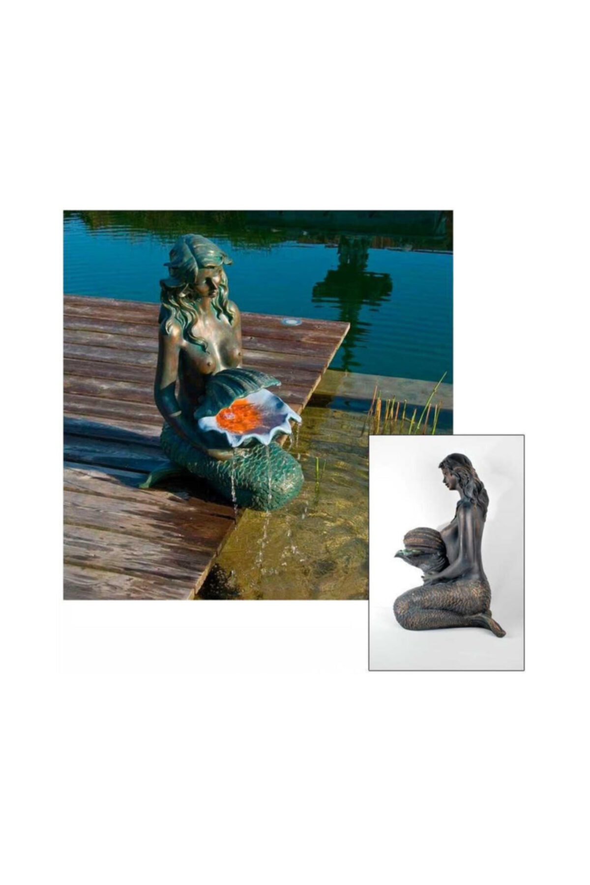 Havuzdayim Poolline Mermaid Denizkızı Figürlü Süs Havuzu Seti