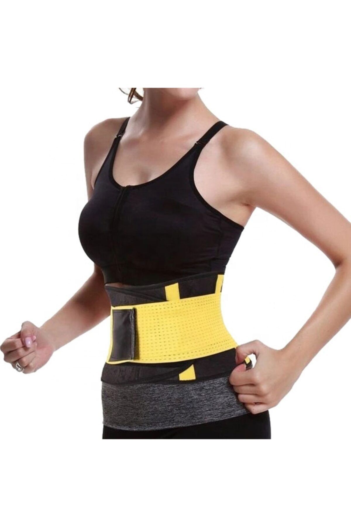 Ecoform Termal Sauna Terleme Bel Korsesi Sporcu Bel Kemeri Sarı