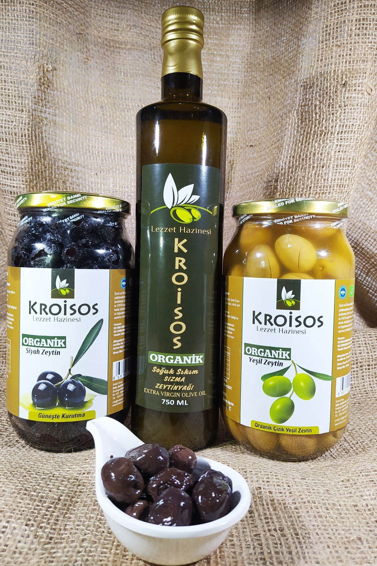 Kroisos Organik Zeytin Hediye Paketi